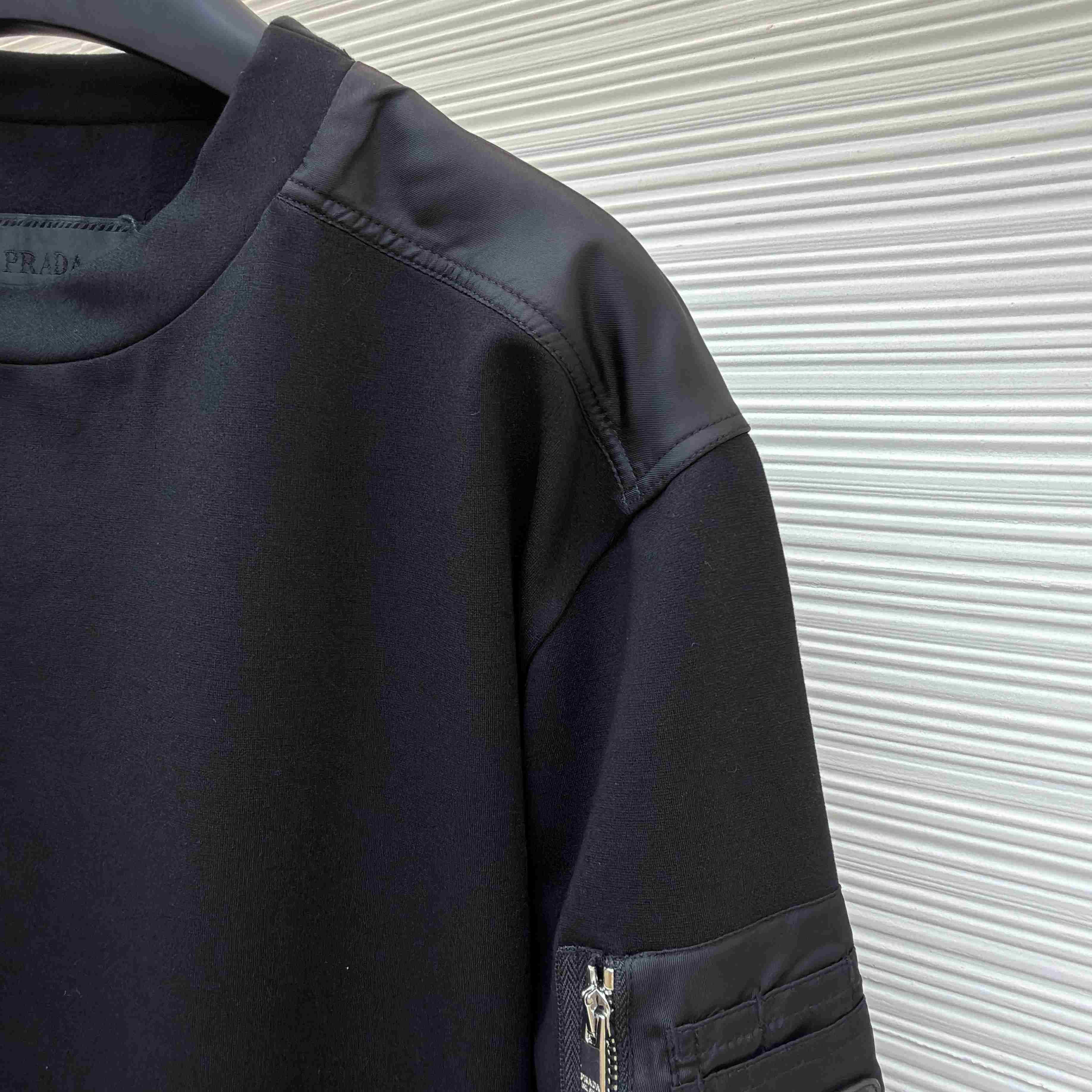 Prada Cotton Fleece And Re-Nylon Sweatshirt - DesignerGu