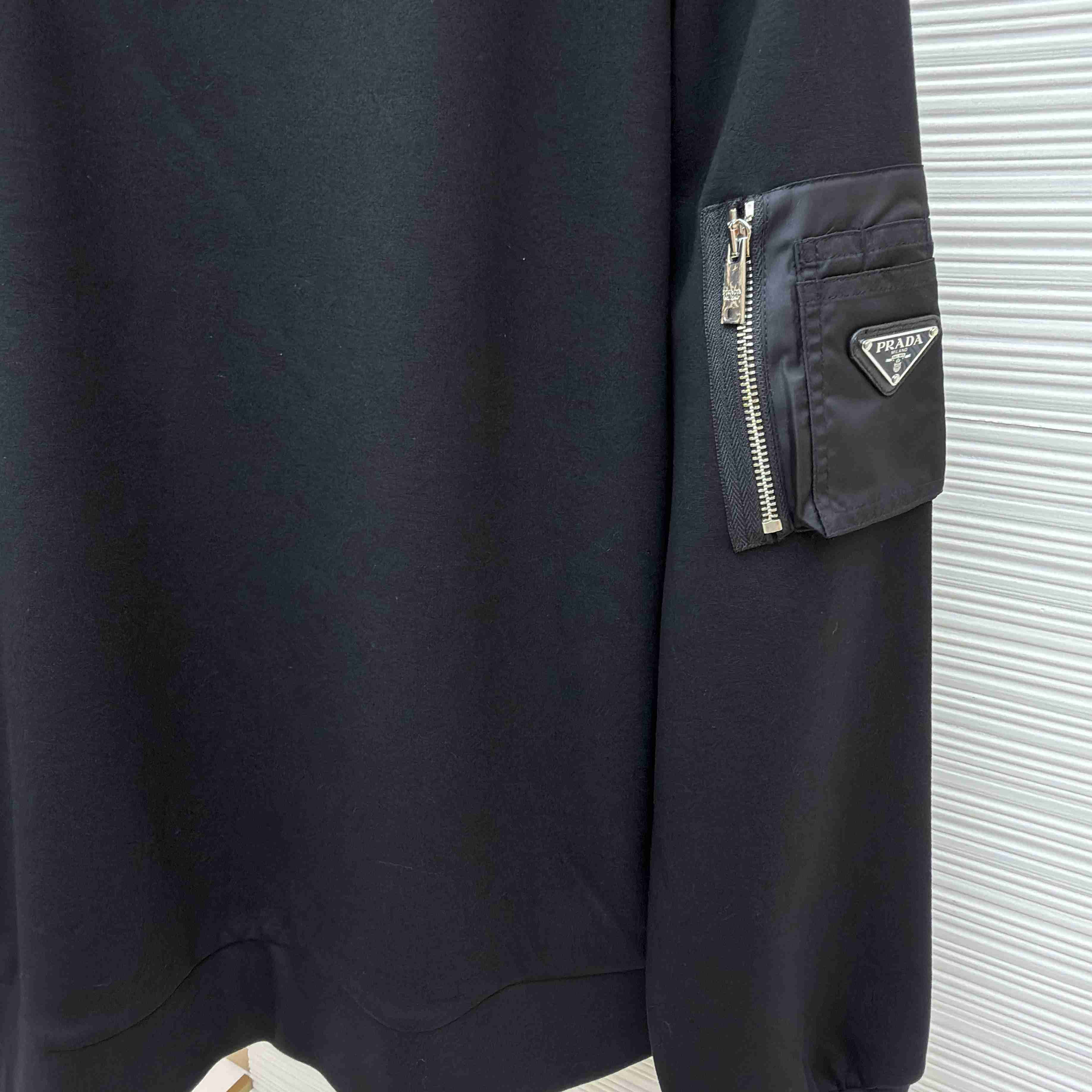 Prada Cotton Fleece And Re-Nylon Sweatshirt - DesignerGu