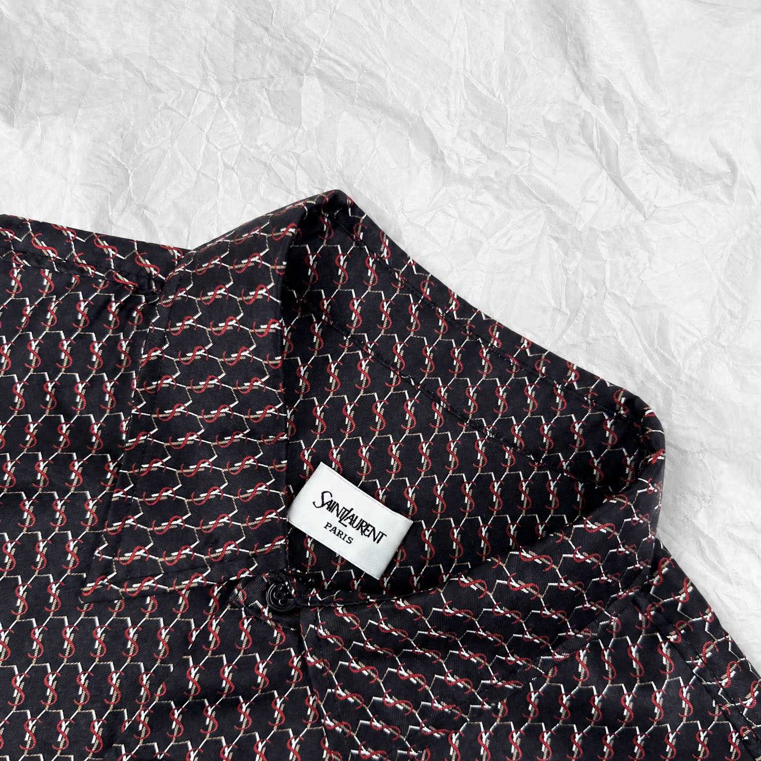 Saint Laurent Cassandre Printed Silk Shirt - DesignerGu