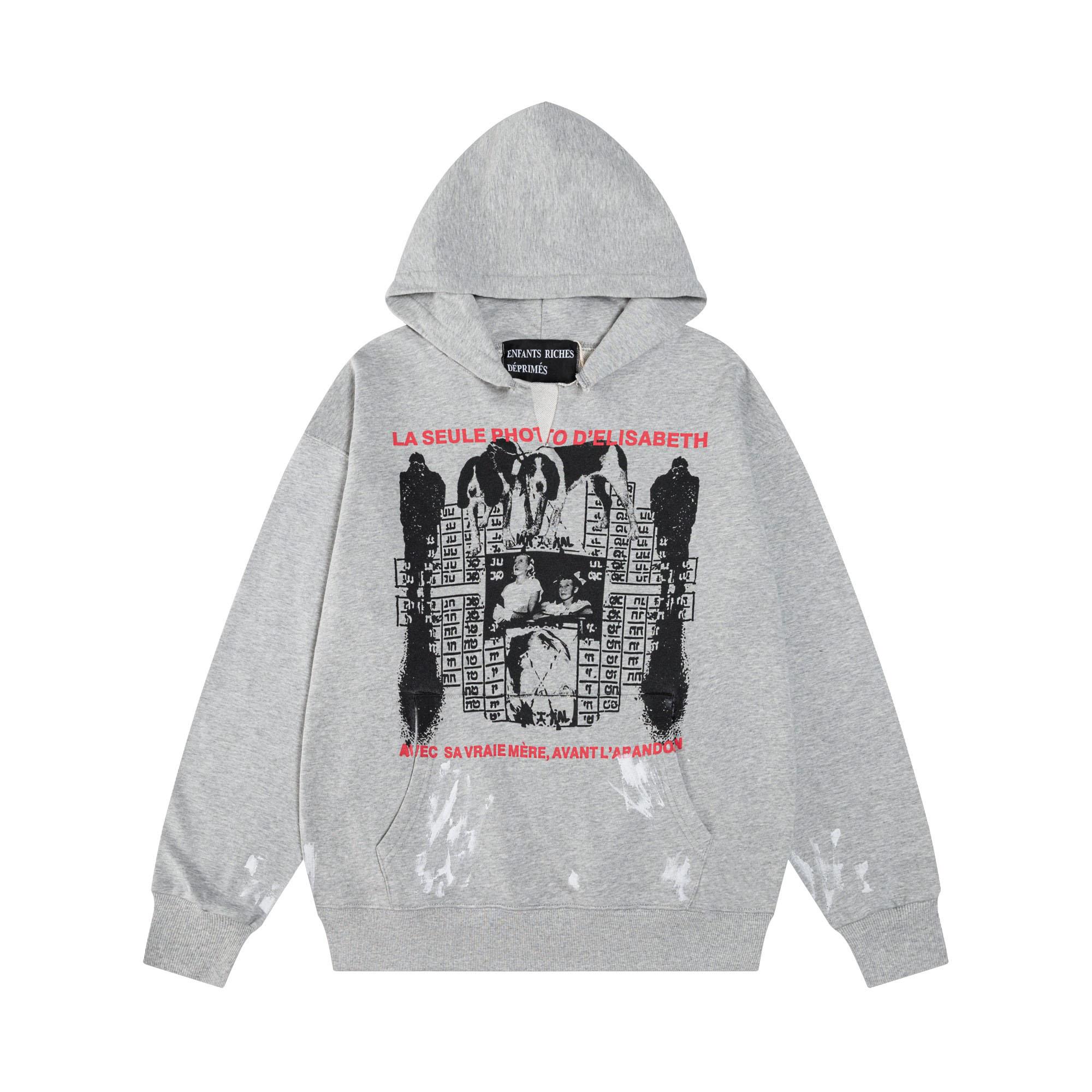 Enfants Riches Déprimés Girl/Gun Hoodie 'Faded Green/Black' - DesignerGu