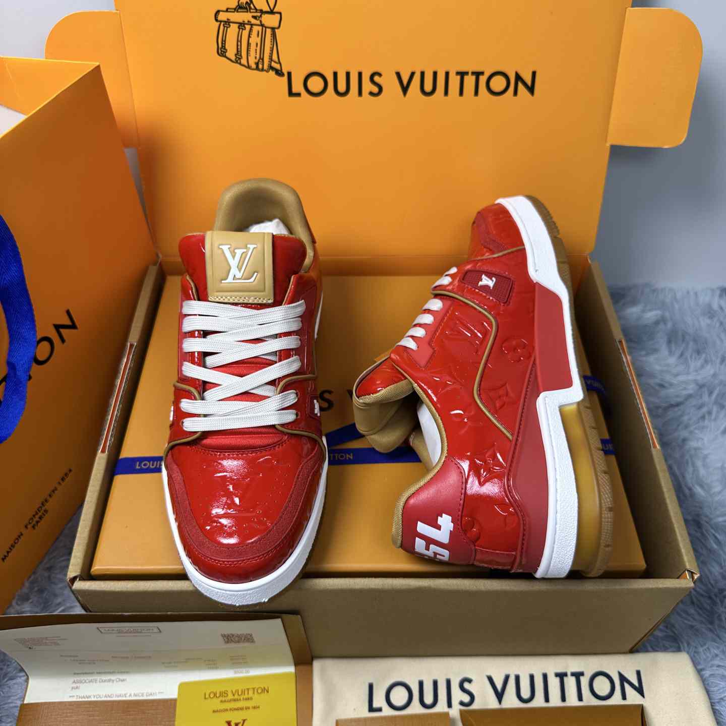 Louis Vuitton LV Trainer Sneaker 1AKP8F（upon uk size） - DesignerGu