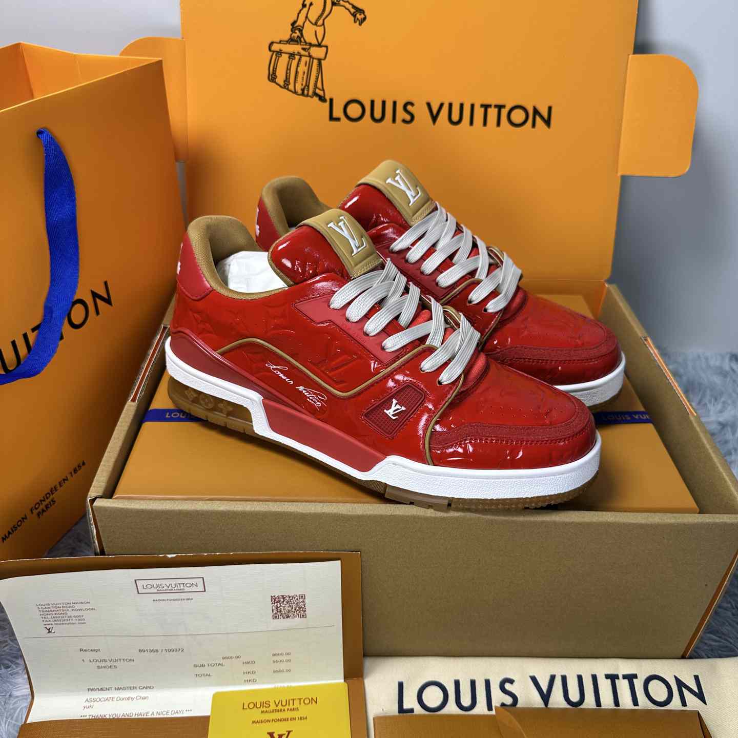 Louis Vuitton LV Trainer Sneaker 1AKP8F（upon uk size） - DesignerGu