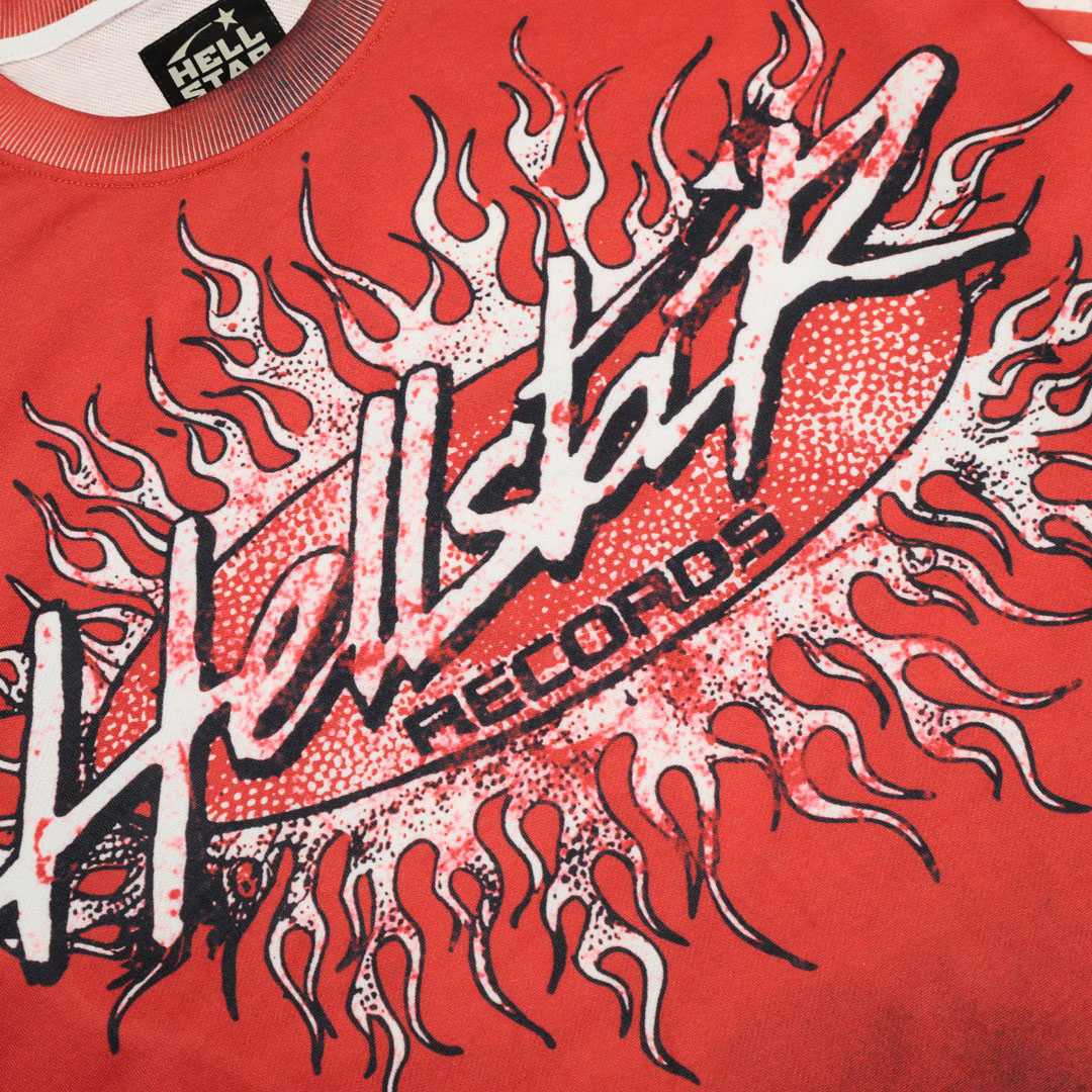 Hellstar Flame Skull Longsleeve Red - DesignerGu