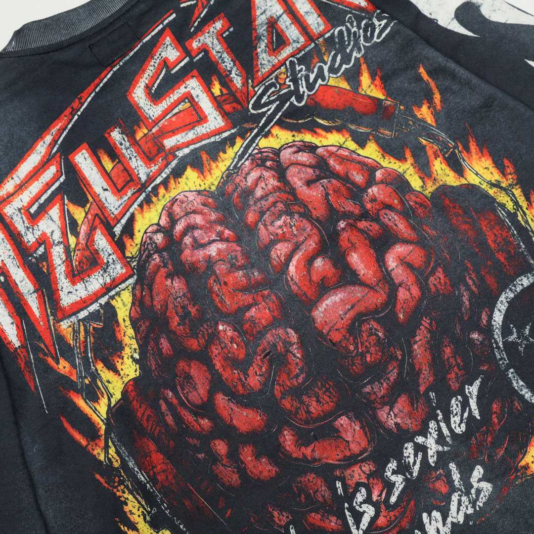 Hellstar Brain Graphic Longsleeve Grey - DesignerGu