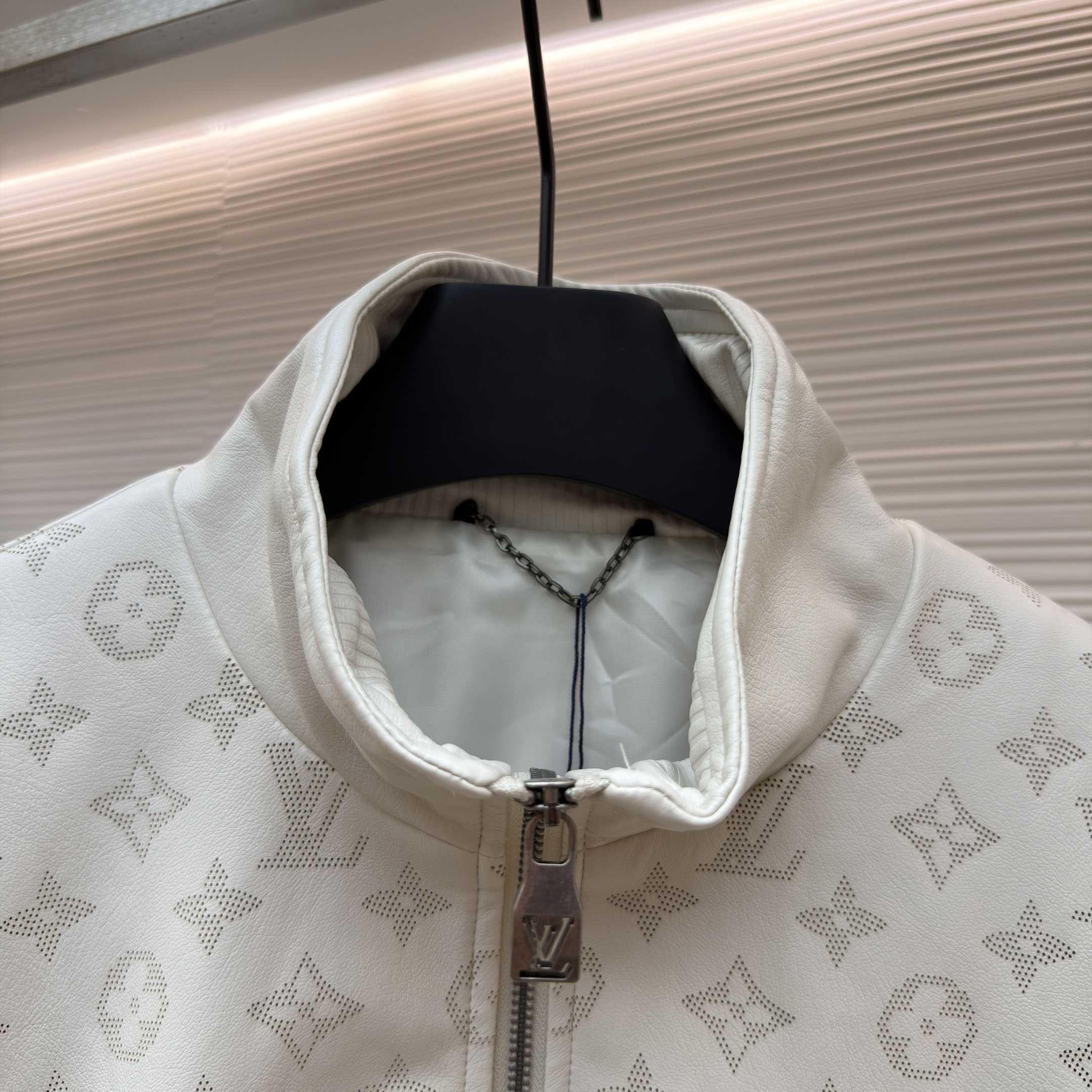 Louis Vuitton Perforated Monogram Leather Track Top 1AKOVZ - DesignerGu
