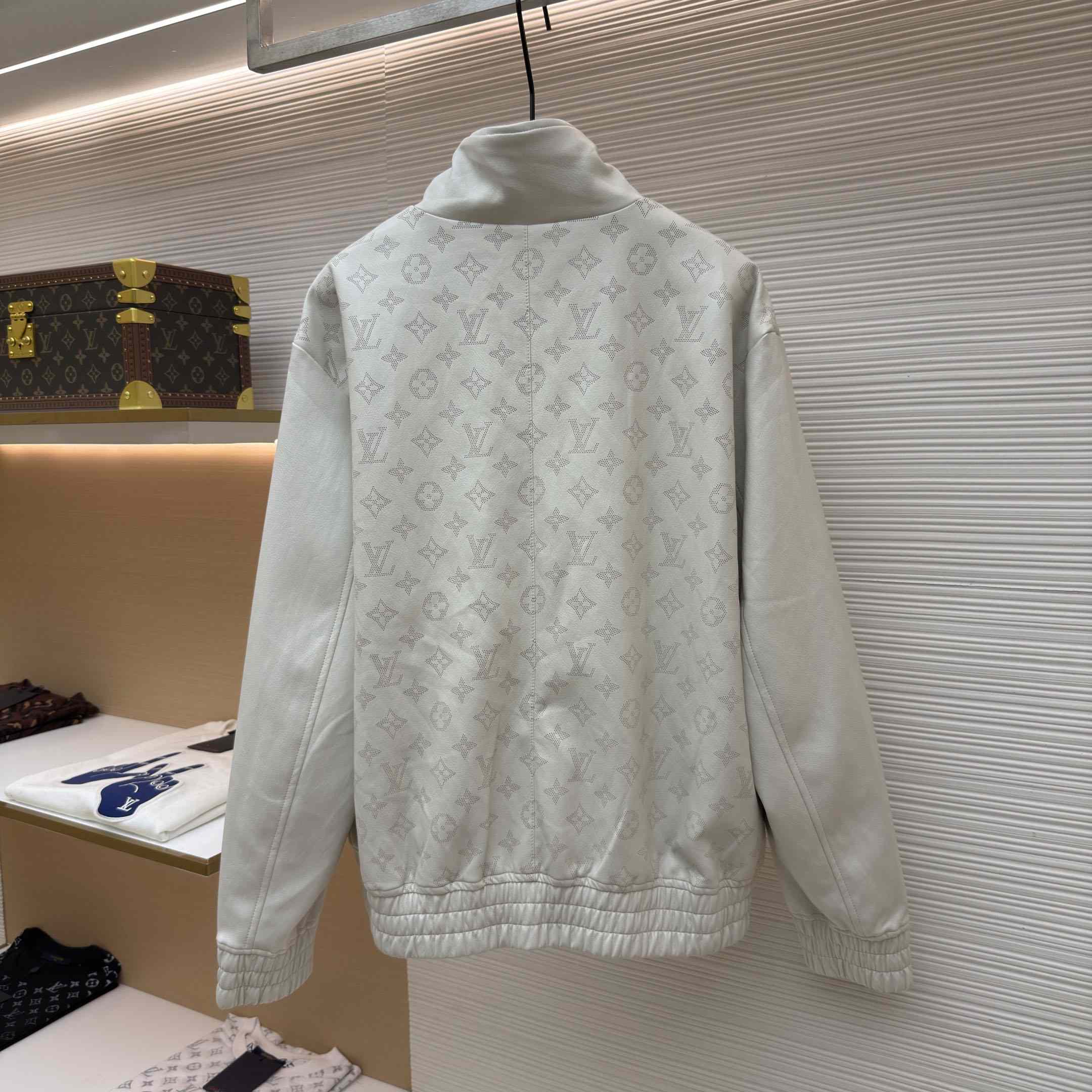 Louis Vuitton Perforated Monogram Leather Track Top 1AKOVZ - DesignerGu