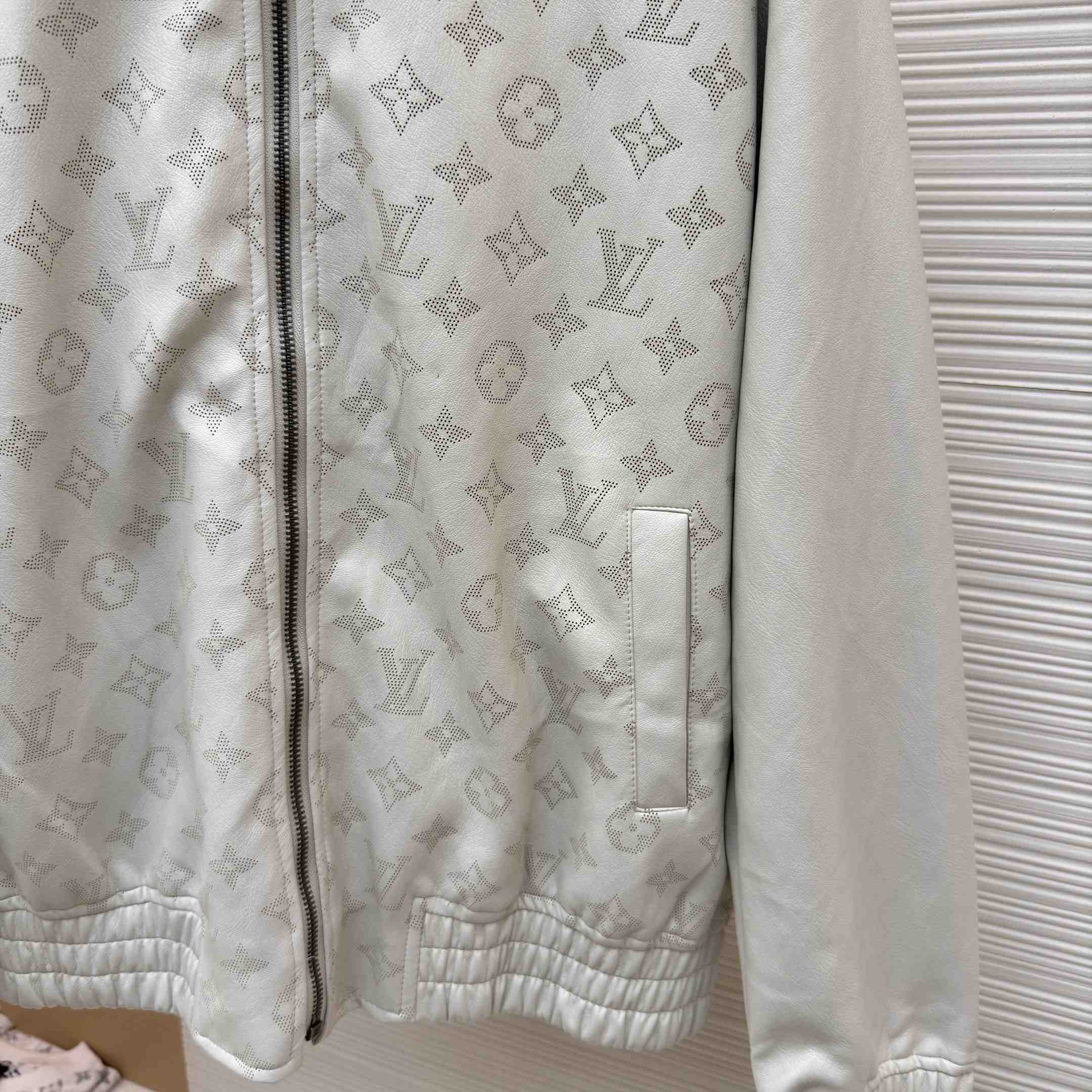 Louis Vuitton Perforated Monogram Leather Track Top 1AKOVZ - DesignerGu