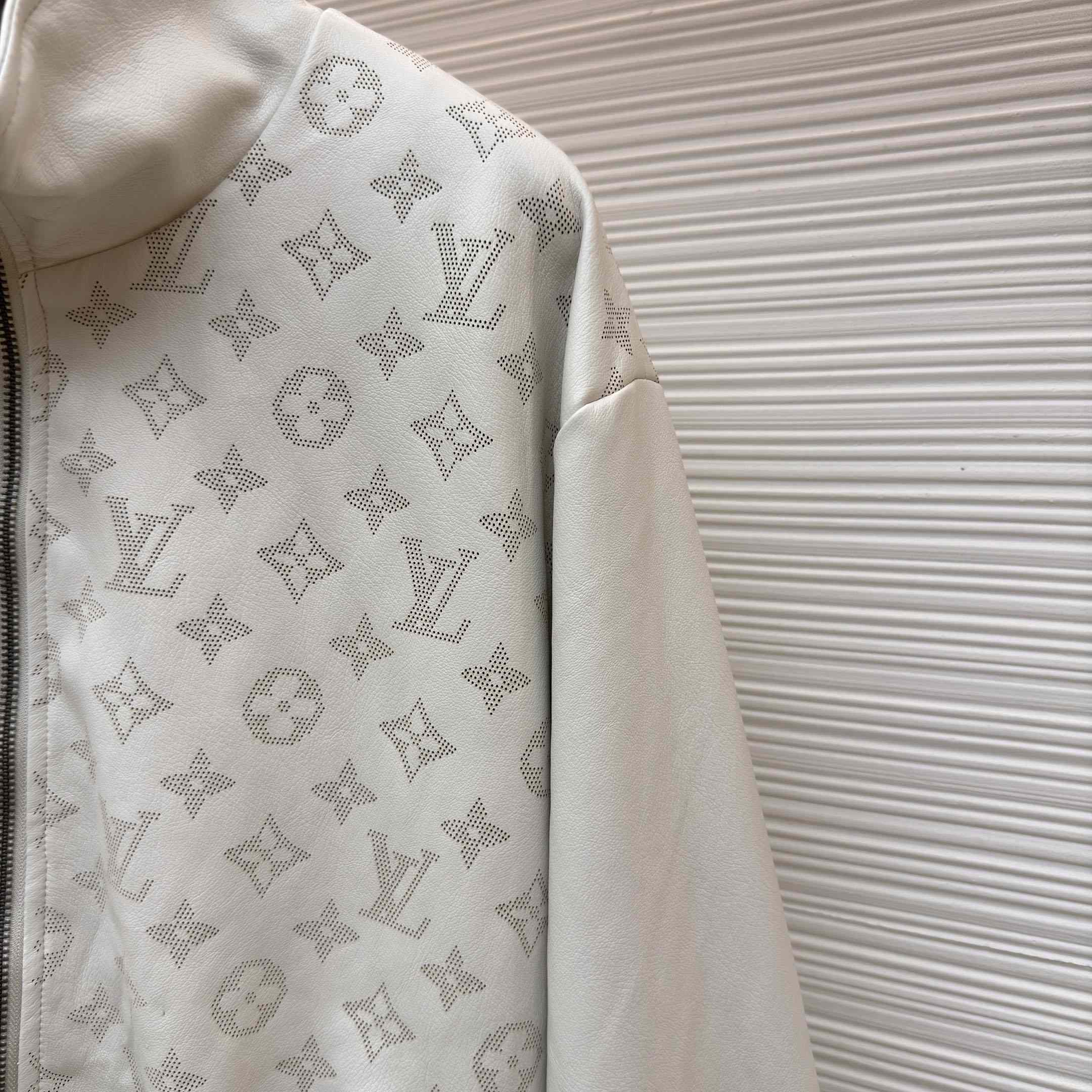 Louis Vuitton Perforated Monogram Leather Track Top 1AKOVZ - DesignerGu