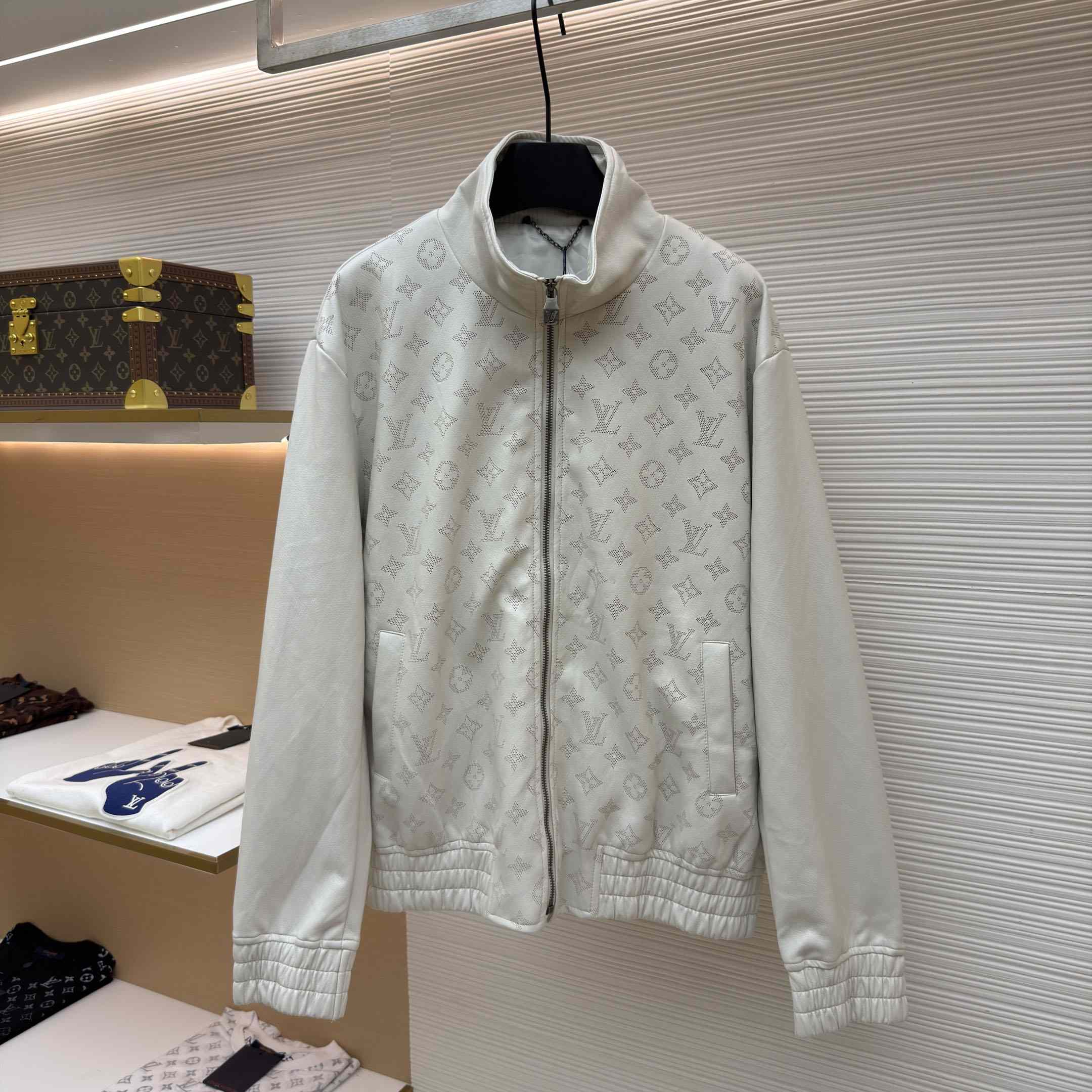 Louis Vuitton Perforated Monogram Leather Track Top 1AKOVZ - DesignerGu