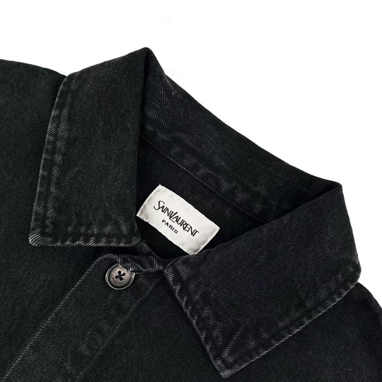 Saint Laurent Cassandre Overshirt In Cotton Linen Garbardine - DesignerGu