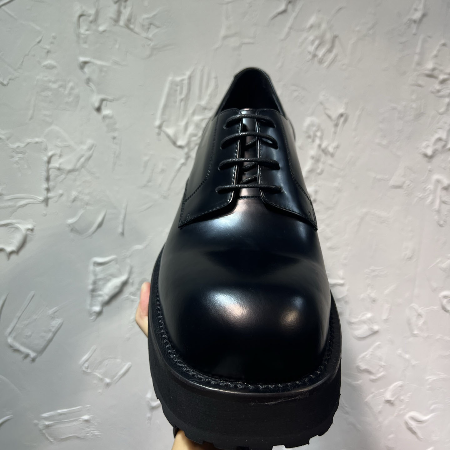 Balenciaga Venom Leather Derbies - DesignerGu