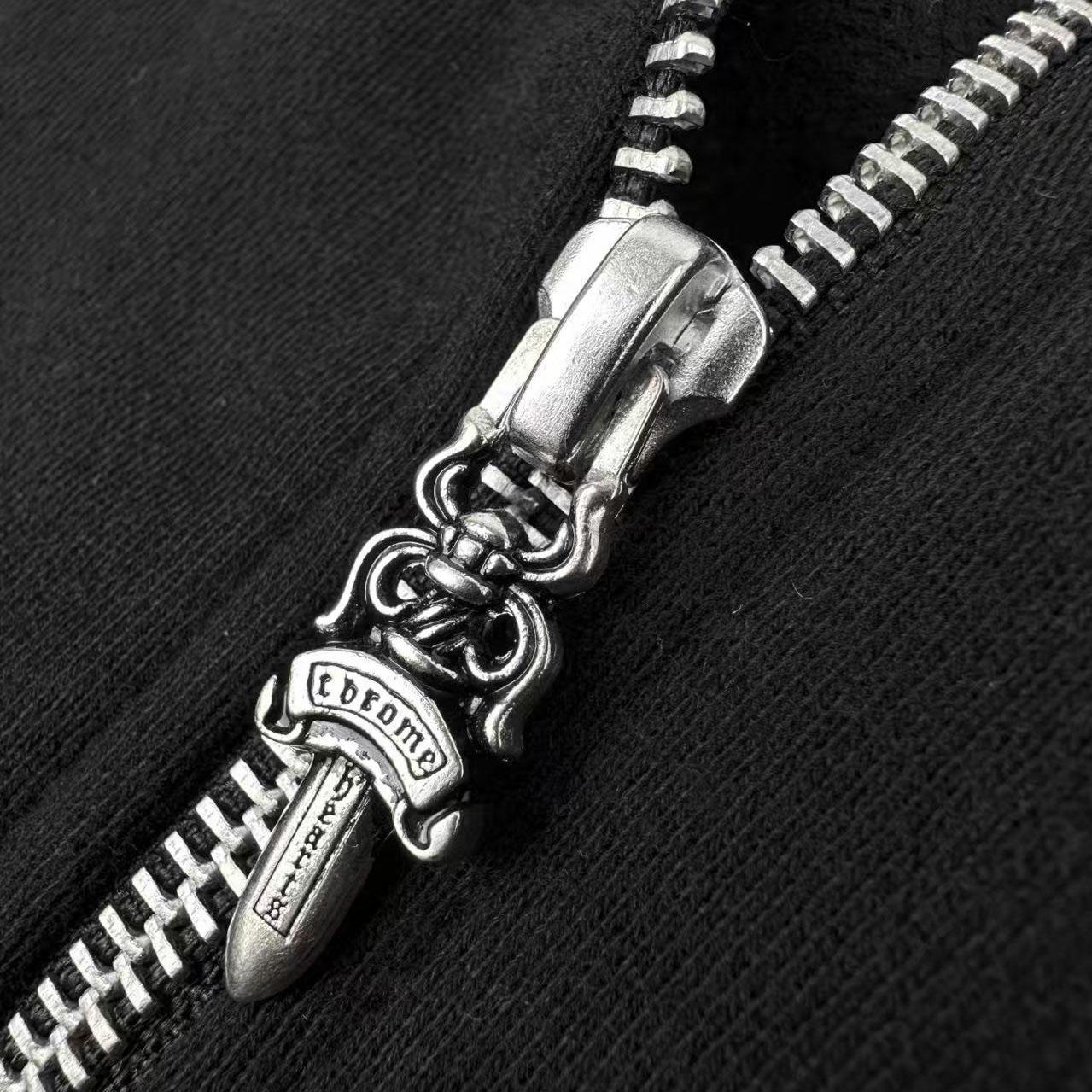 Chrome Hearts NYC Scroll Label Zip Up Hoodie - DesignerGu