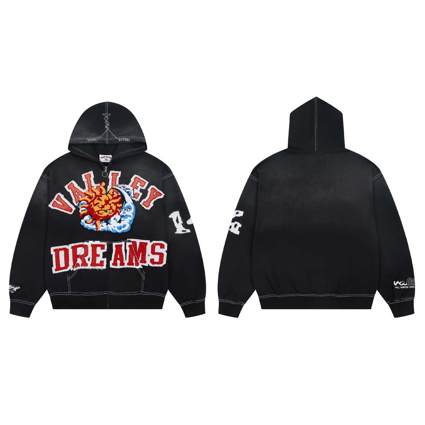 Vale Forever Sunny Zip Up 'Black' - DesignerGu