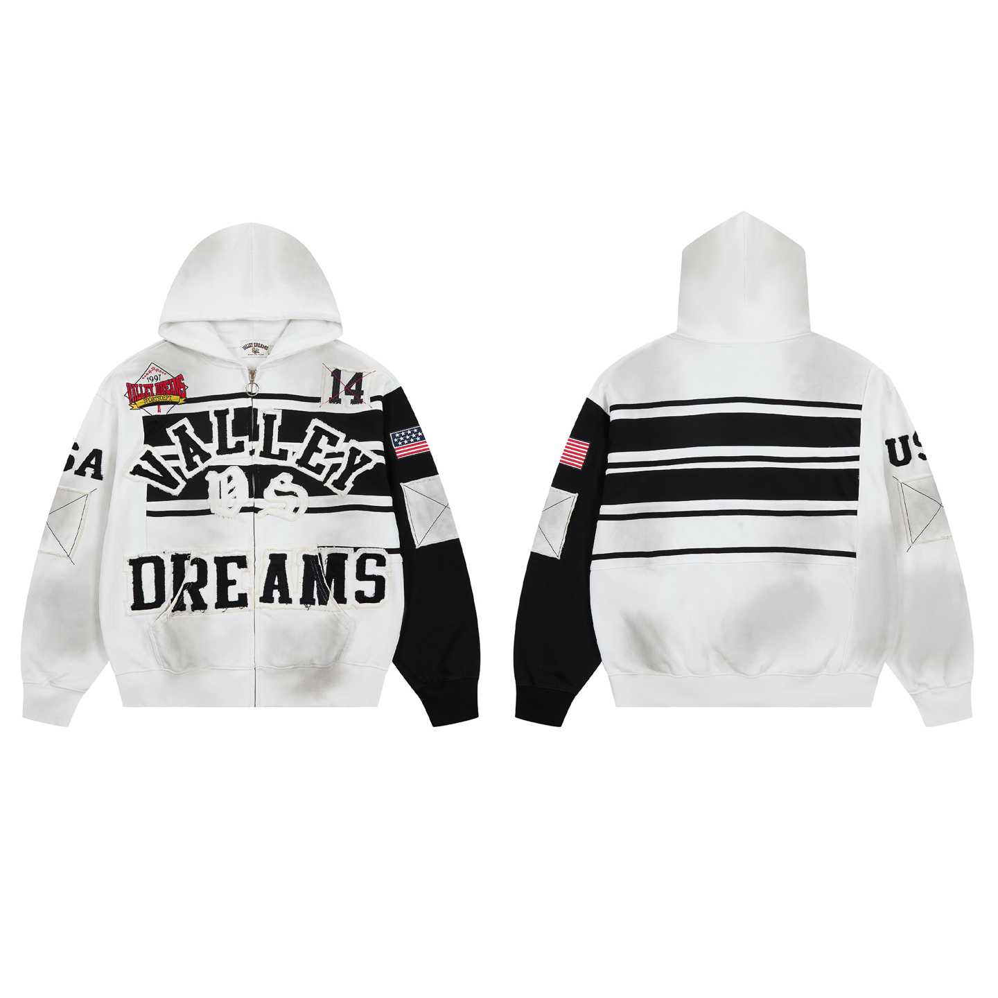 Vale Forever Collage Zip Up 'Mono' - DesignerGu