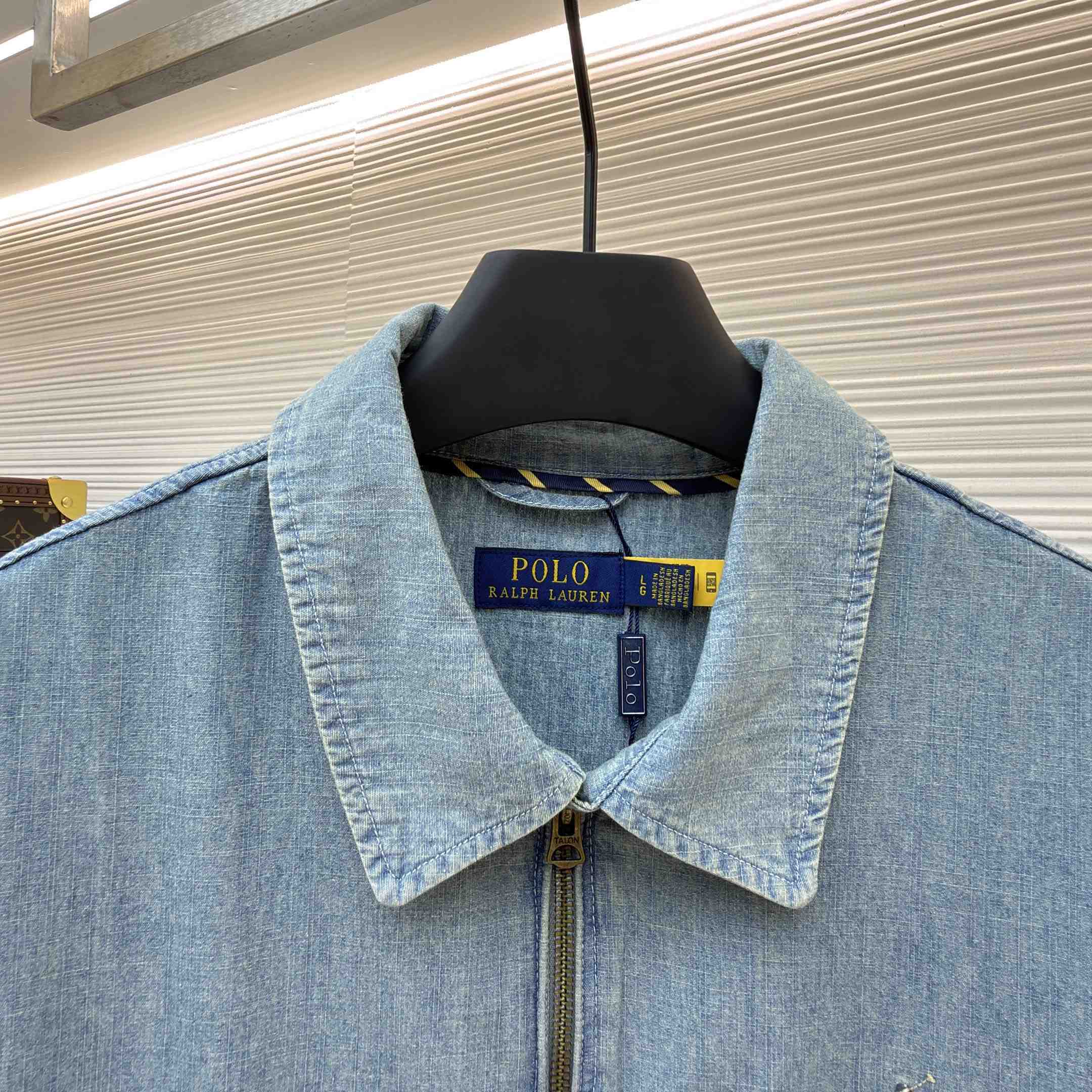 Polo Ralph Lauren The Bayport Indigo Chambray Jacket - DesignerGu