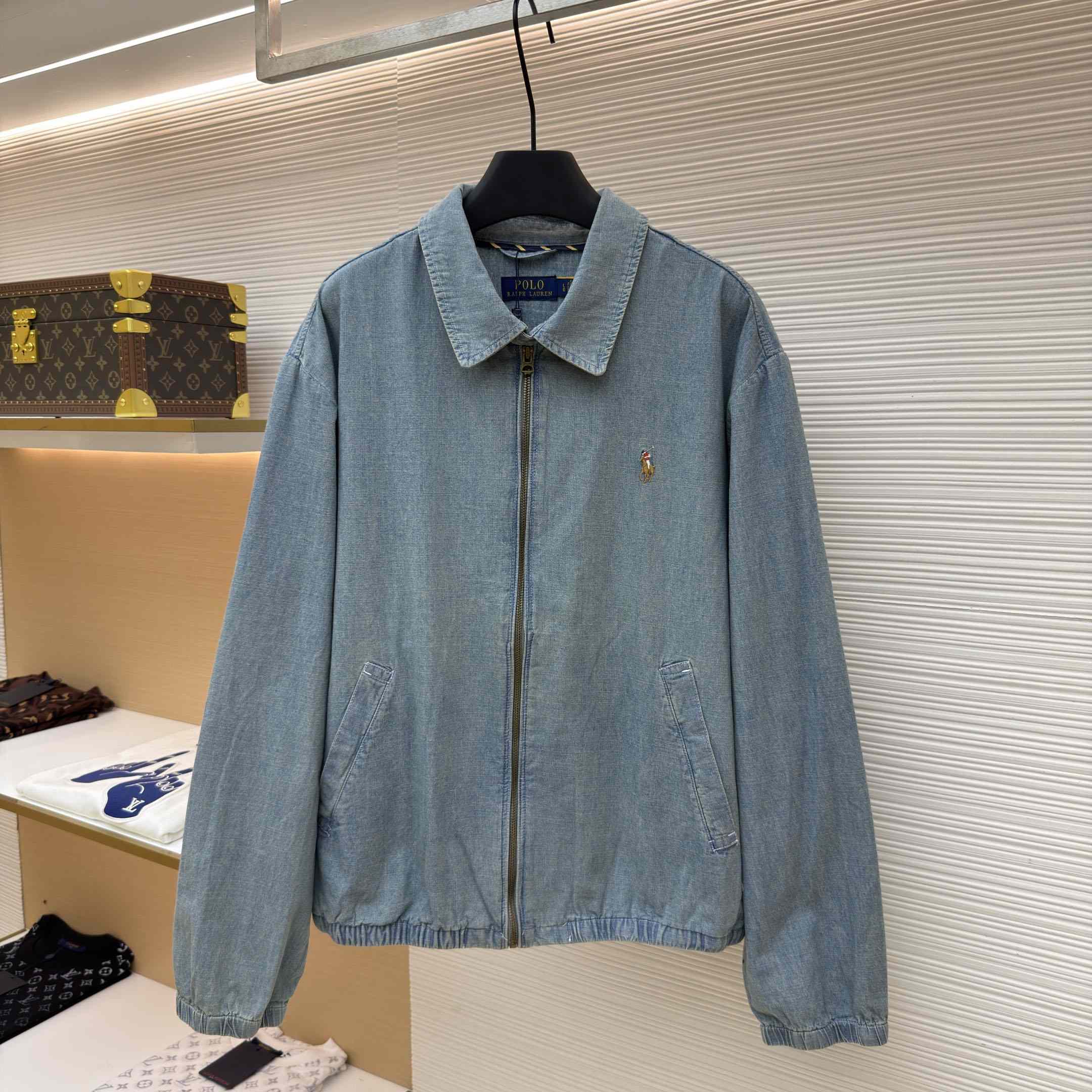 Polo Ralph Lauren The Bayport Indigo Chambray Jacket - DesignerGu