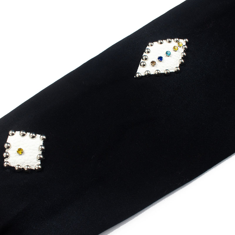 Satoshi Nakamoto Leather Studded Logo Hoodie - DesignerGu