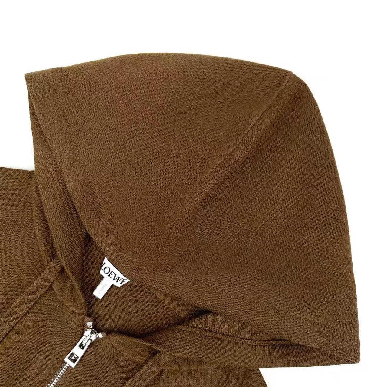 LOEWE Zip-Up Hoodie In Wool - DesignerGu