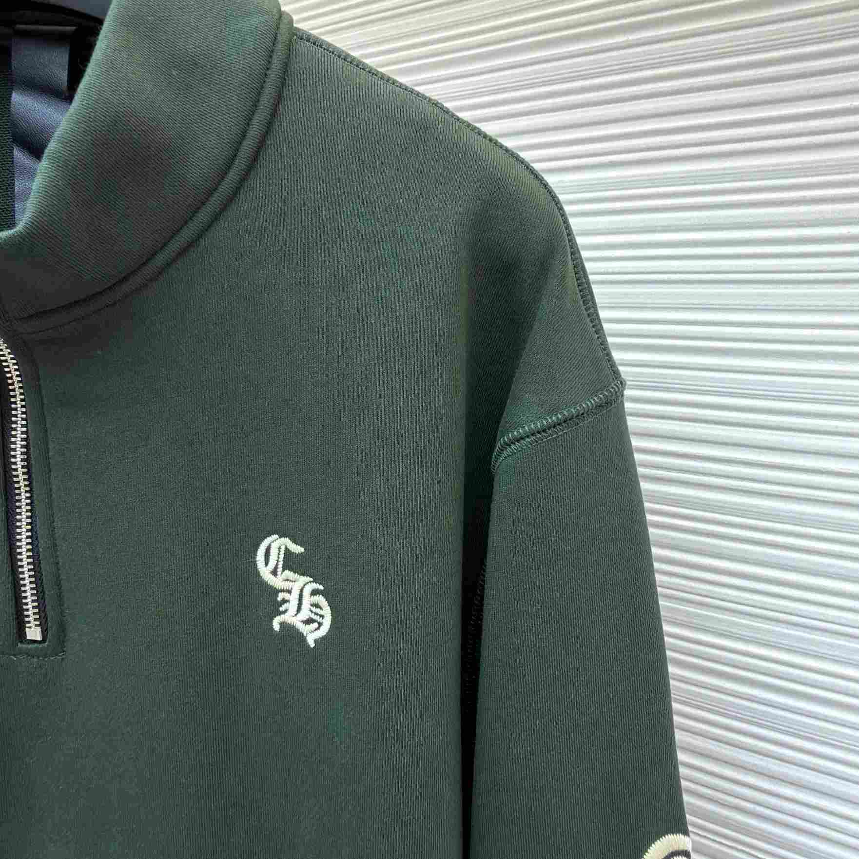 Chrome Hearts Embroidered Quarter-Zip Sweatshirt - DesignerGu