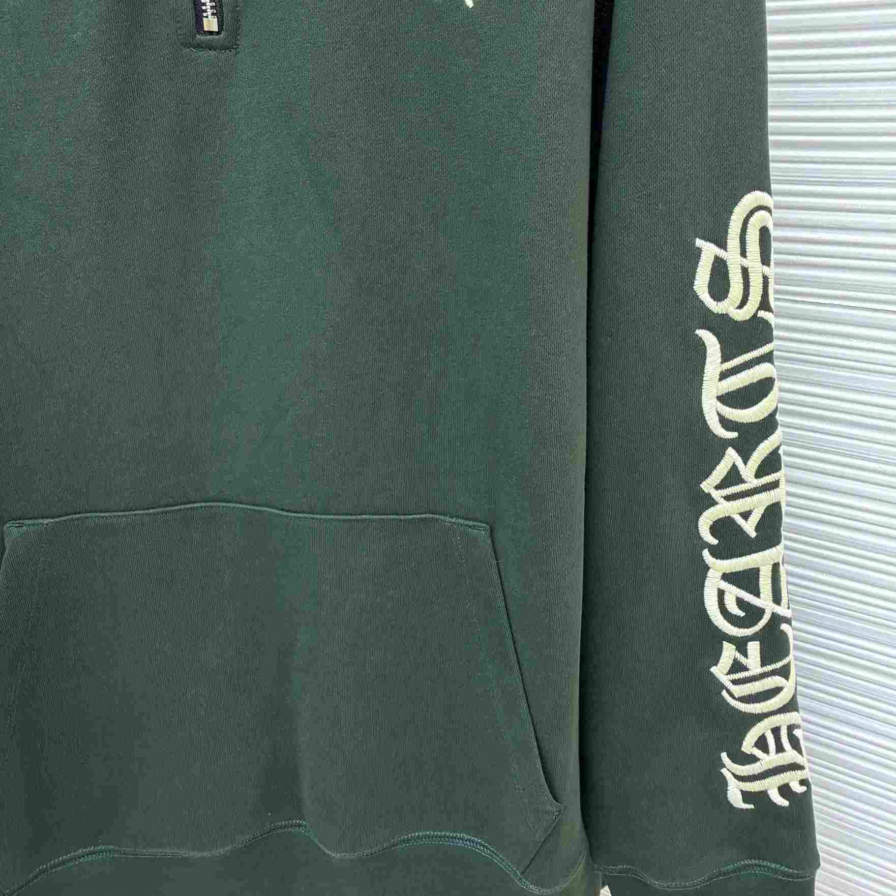 Chrome Hearts Embroidered Quarter-Zip Sweatshirt - DesignerGu