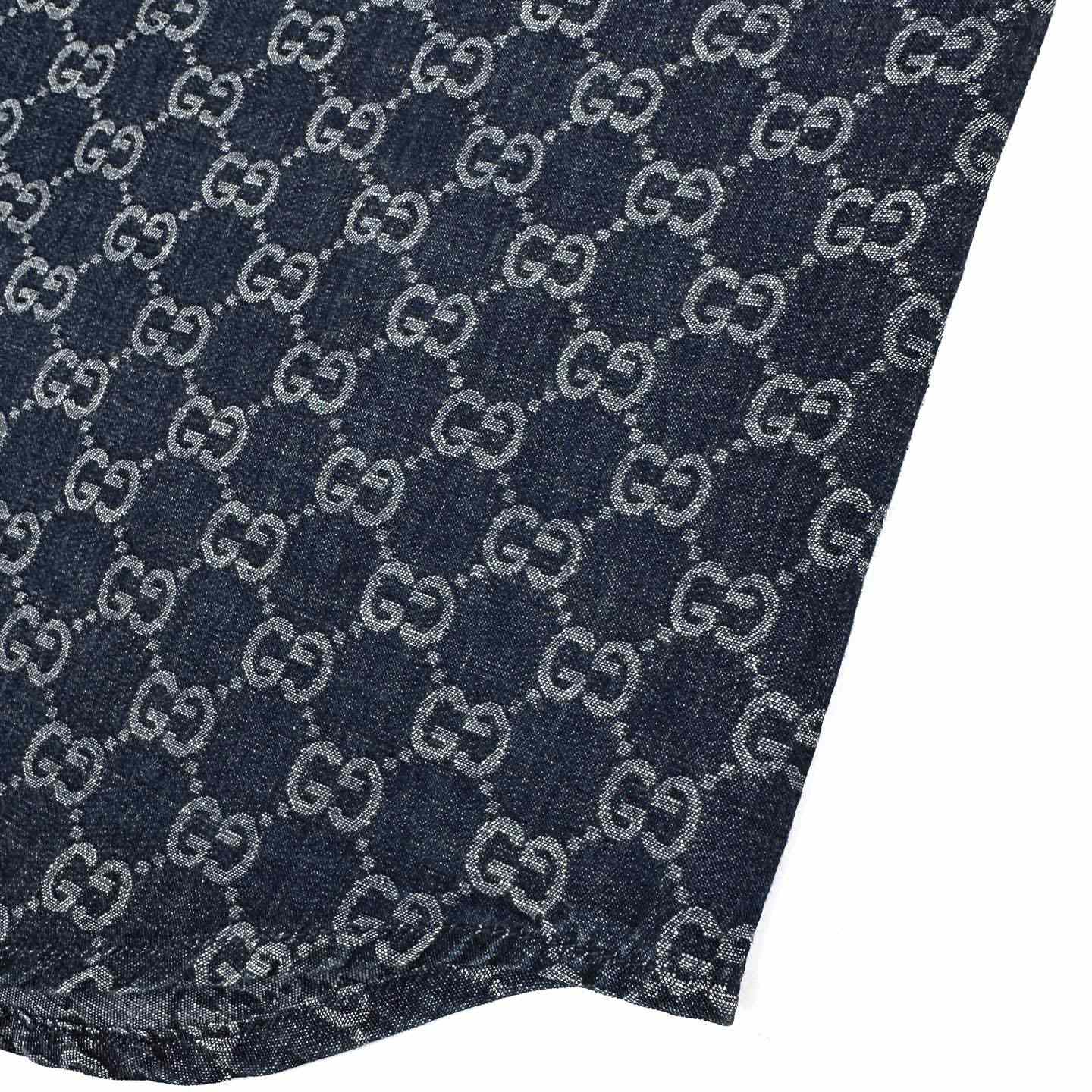 Gucci  GG Cotton Denim Jacquard Shirt - DesignerGu
