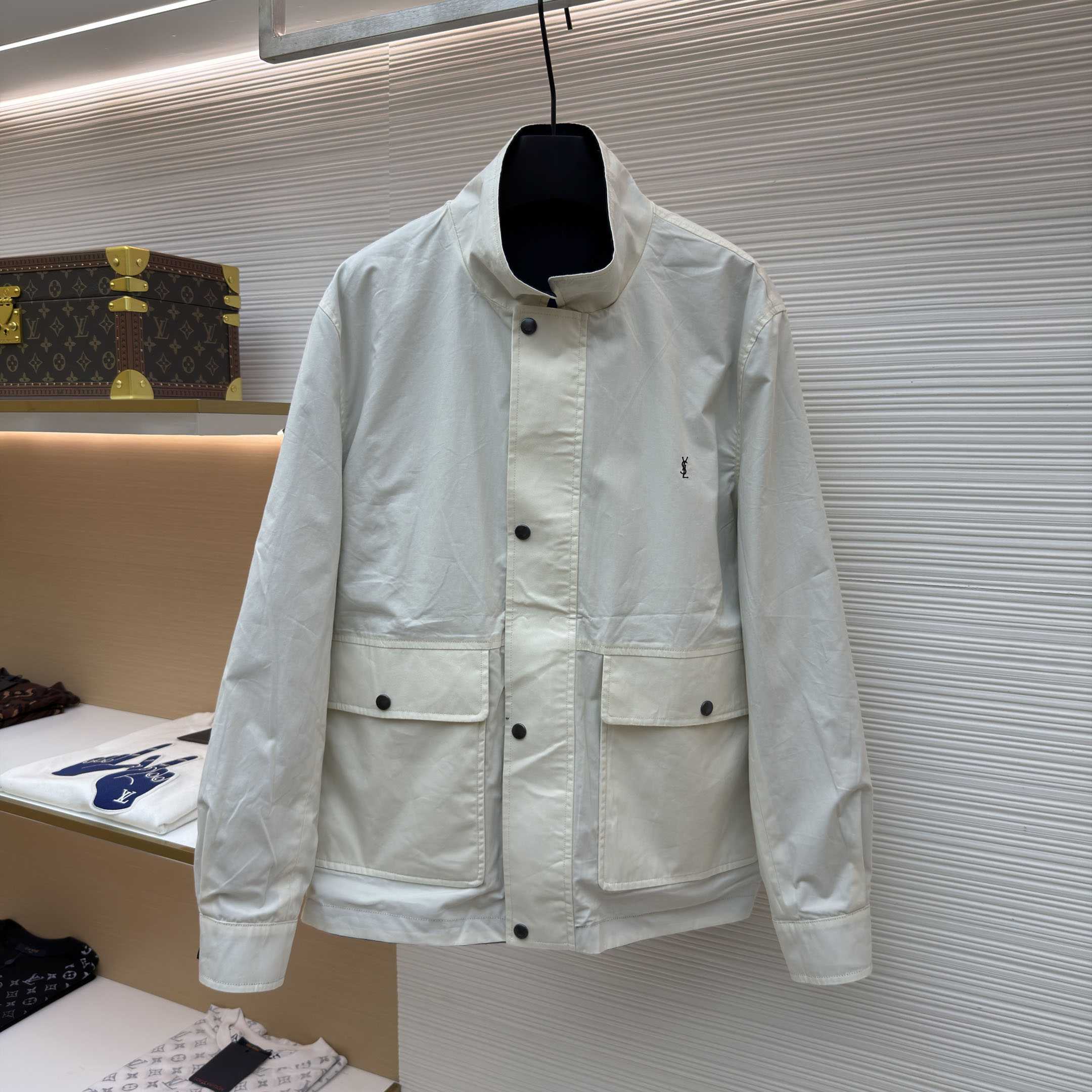 Saint Laurent Jacket In Cotton - DesignerGu