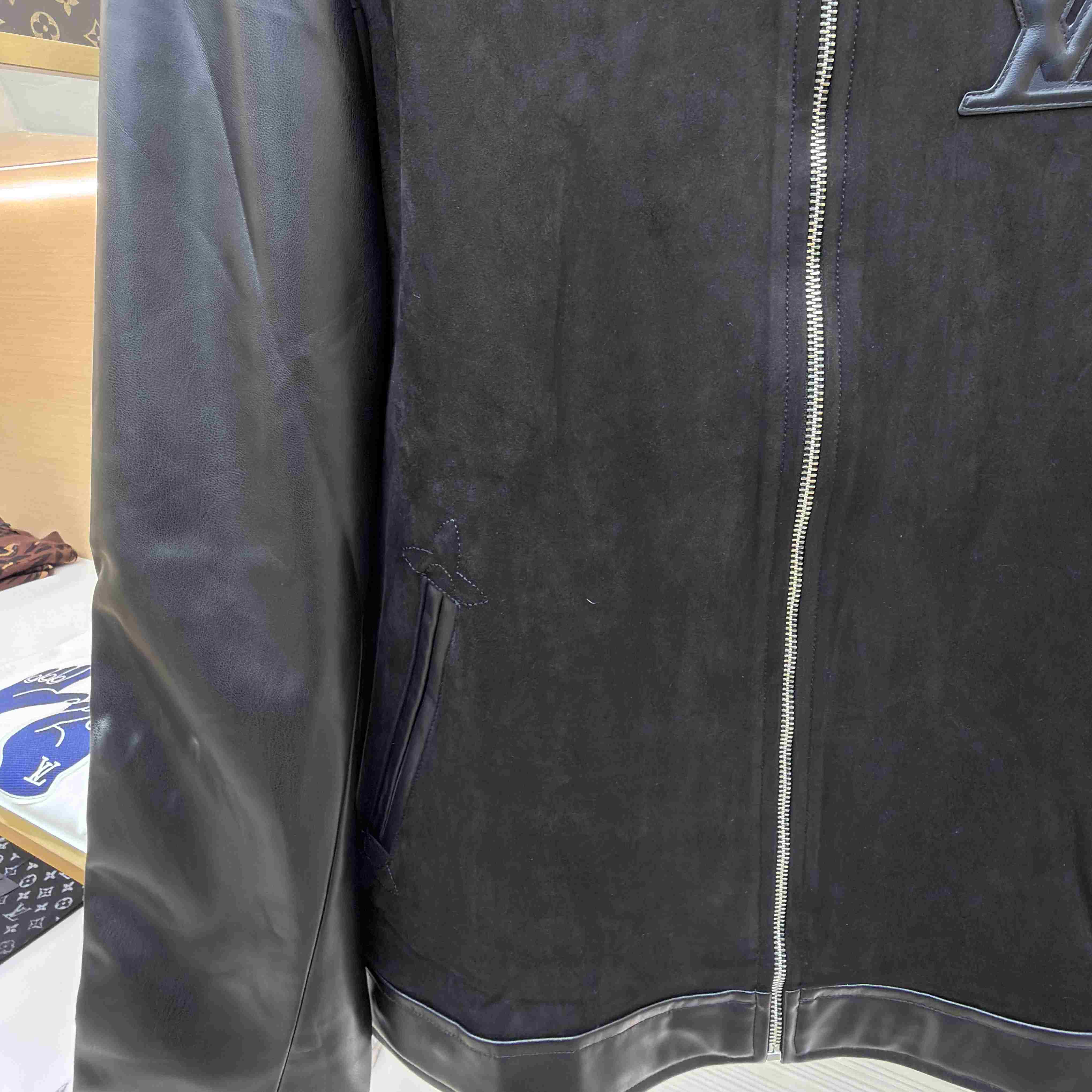 Louis Vuitton Leather Mix Blouson 1AHVMA - DesignerGu