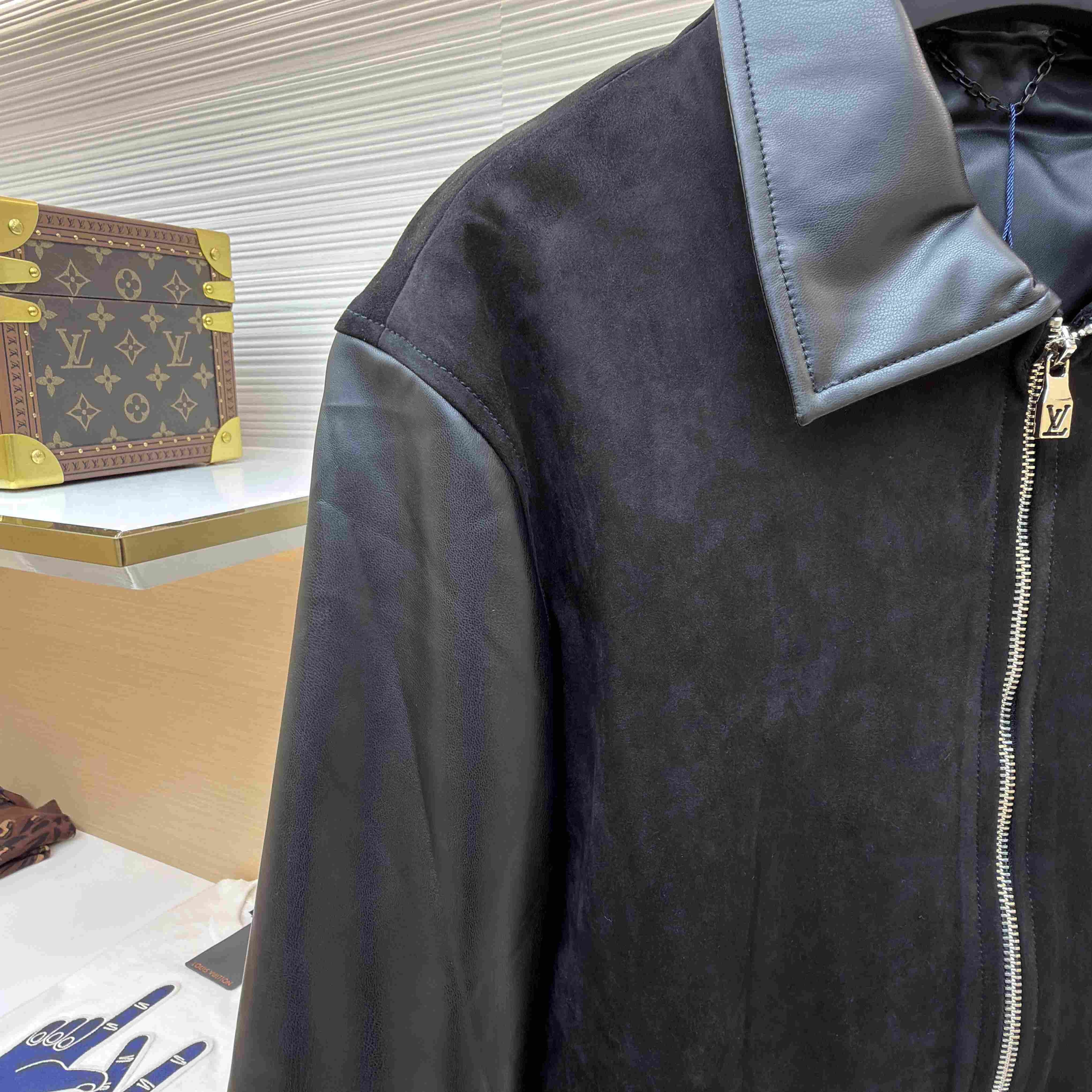 Louis Vuitton Leather Mix Blouson 1AHVMA - DesignerGu