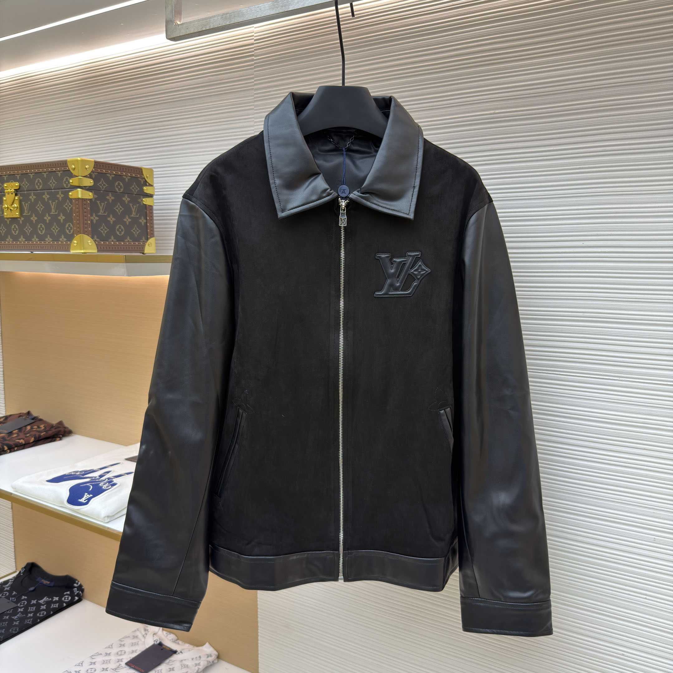Louis Vuitton Leather Mix Blouson 1AHVMA - DesignerGu