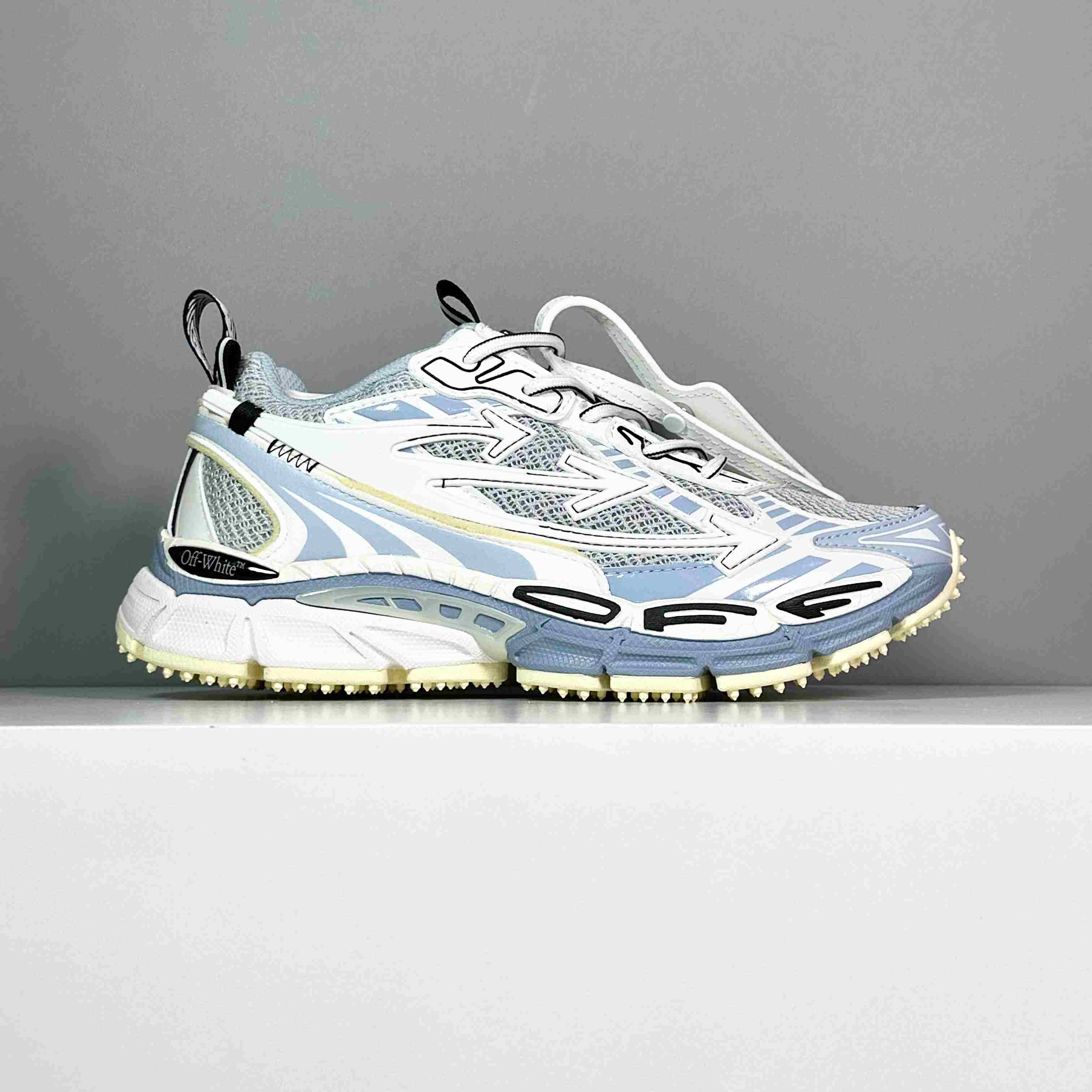 Off-White Blue & White 'Be Right Back' Sneakers - DesignerGu
