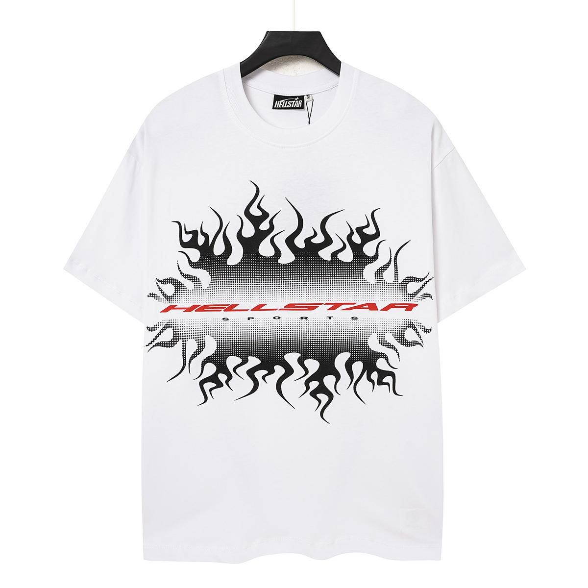 Hellstar Gradient Flame Sports Logo T-Shirt - DesignerGu