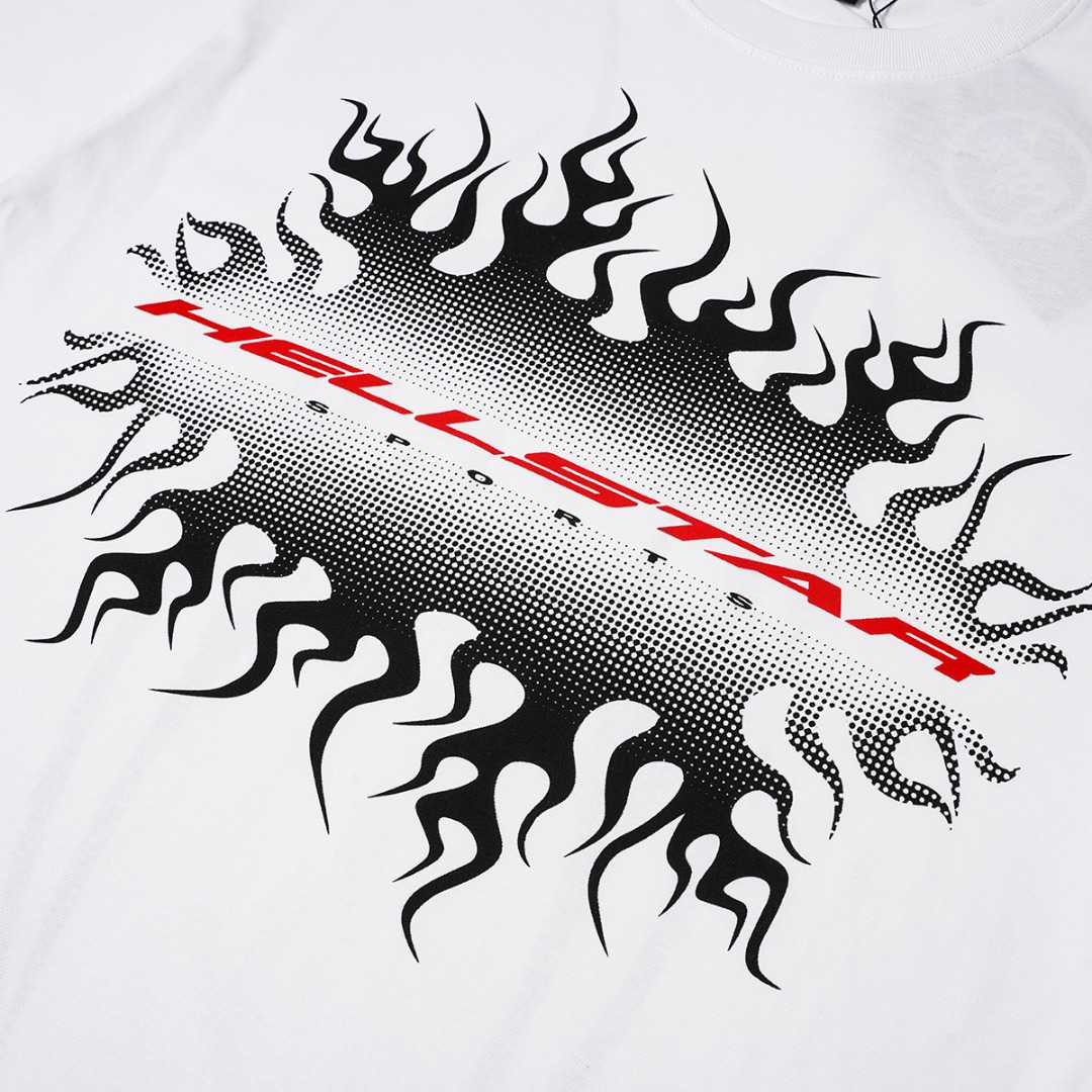 Hellstar Gradient Flame Sports Logo T-Shirt - DesignerGu