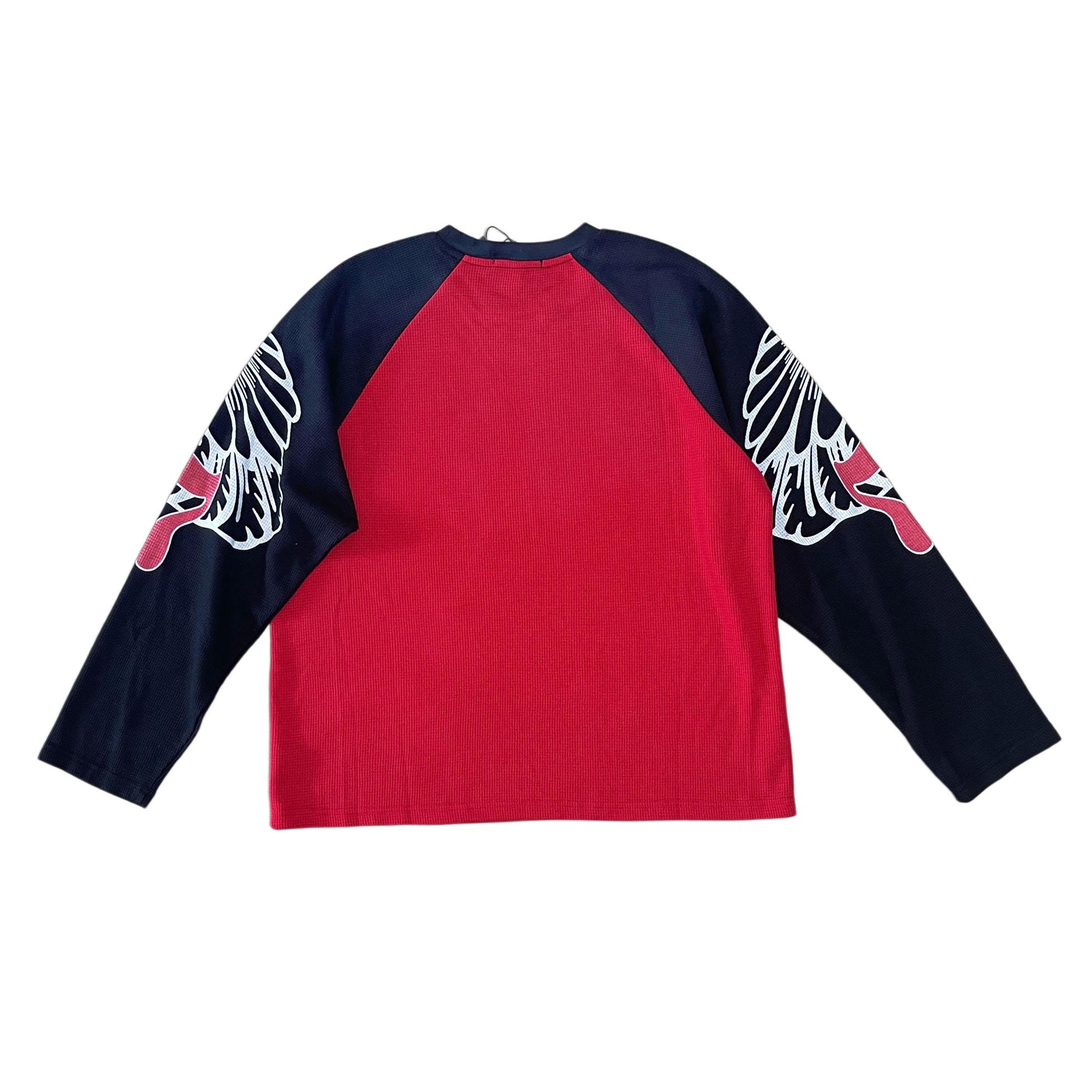 Satoshi Nakamoto Wings Long-Sleeve 'Red' - DesignerGu