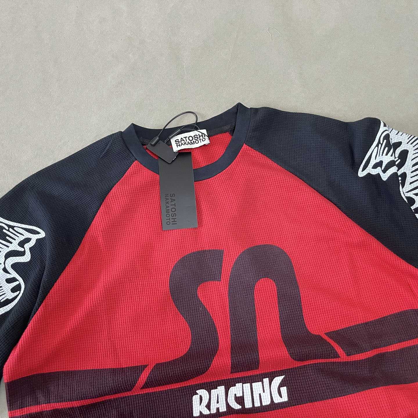 Satoshi Nakamoto Wings Long-Sleeve 'Red' - DesignerGu