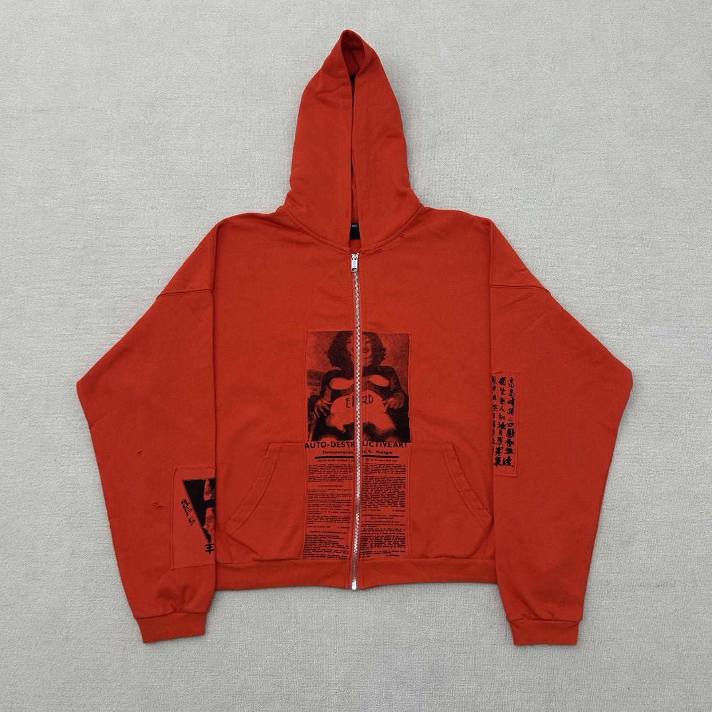 Enfants Riches Déprimés Anti-Process Thermal Lined Zip Hoodie - DesignerGu