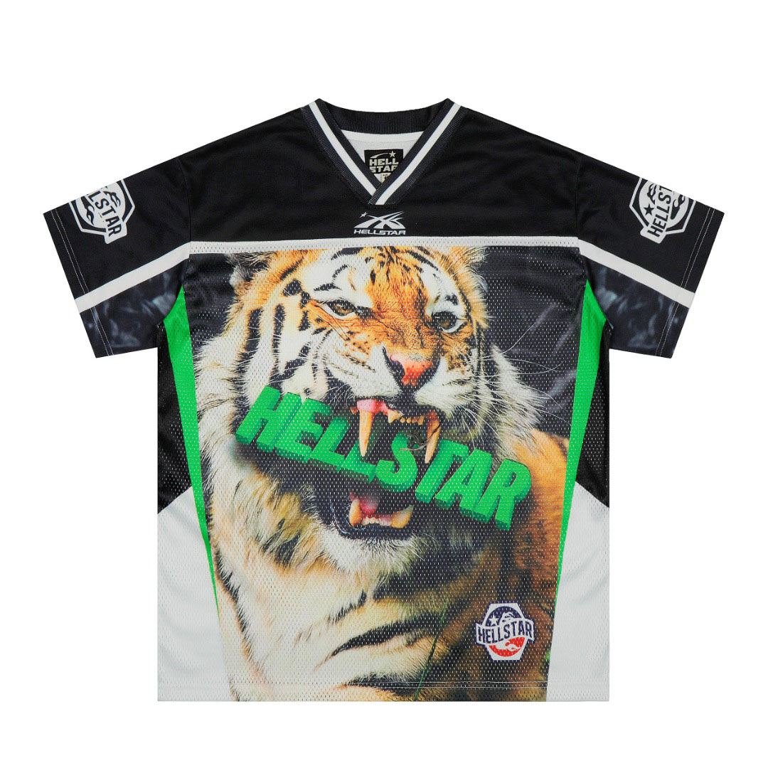 Hellstar Tiger Print Mesh Jersey - DesignerGu