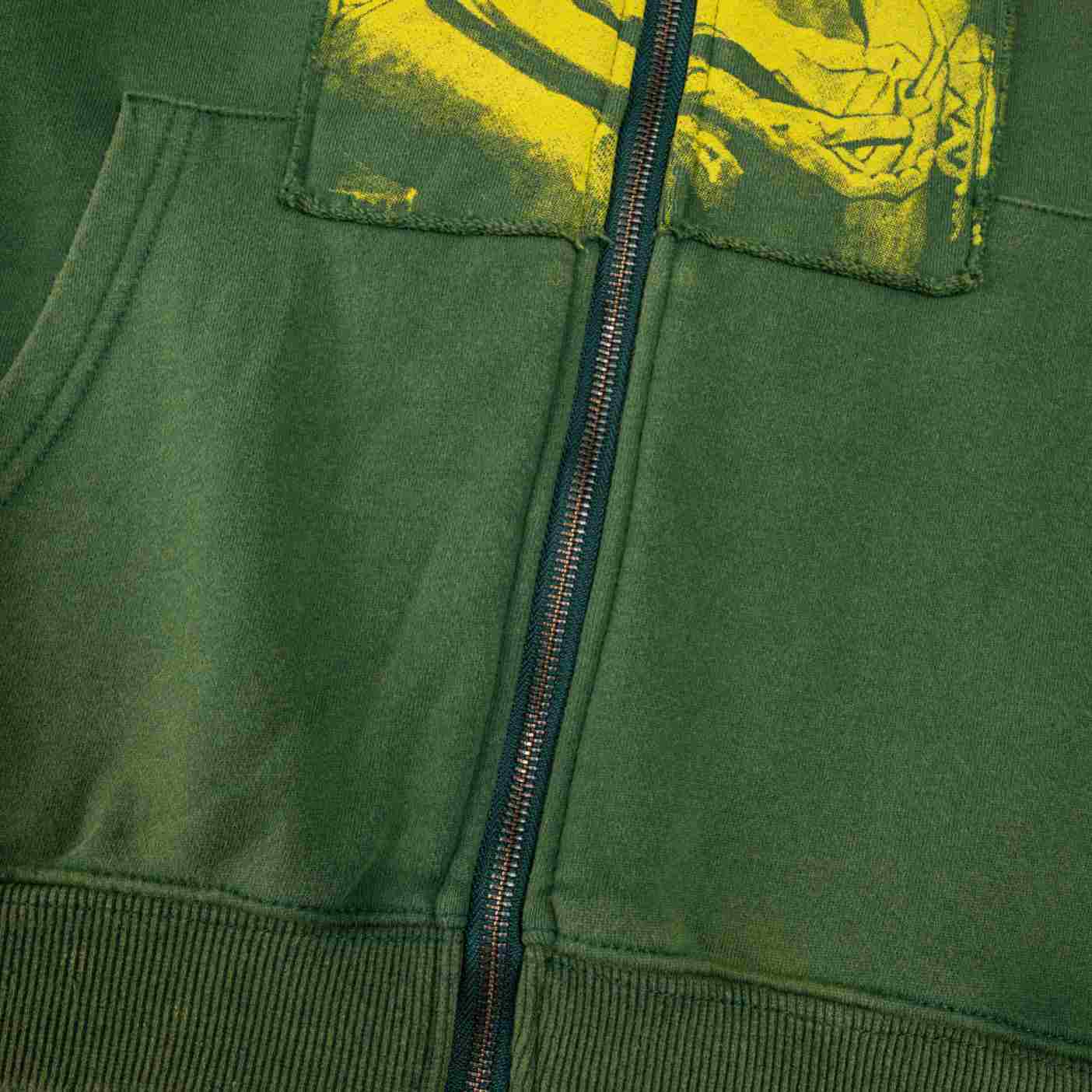 Enfants Riches Déprimés Two Wars Within One Assemblage Zip Hoodie 'Gardener Green' - DesignerGu