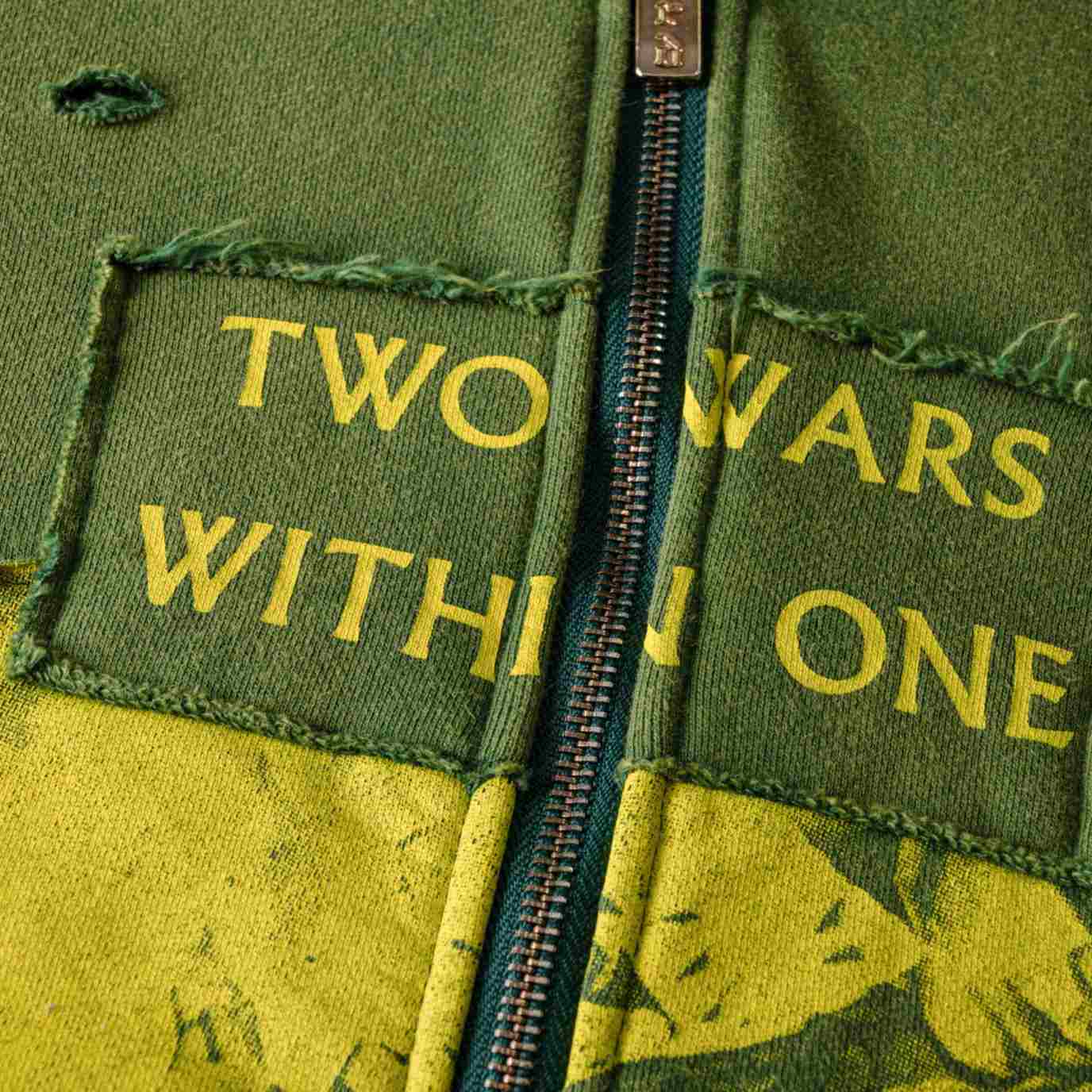 Enfants Riches Déprimés Two Wars Within One Assemblage Zip Hoodie 'Gardener Green' - DesignerGu
