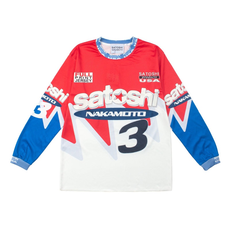 Satoshi Nakamoto Speedway Long-Sleeve 'Red' - DesignerGu