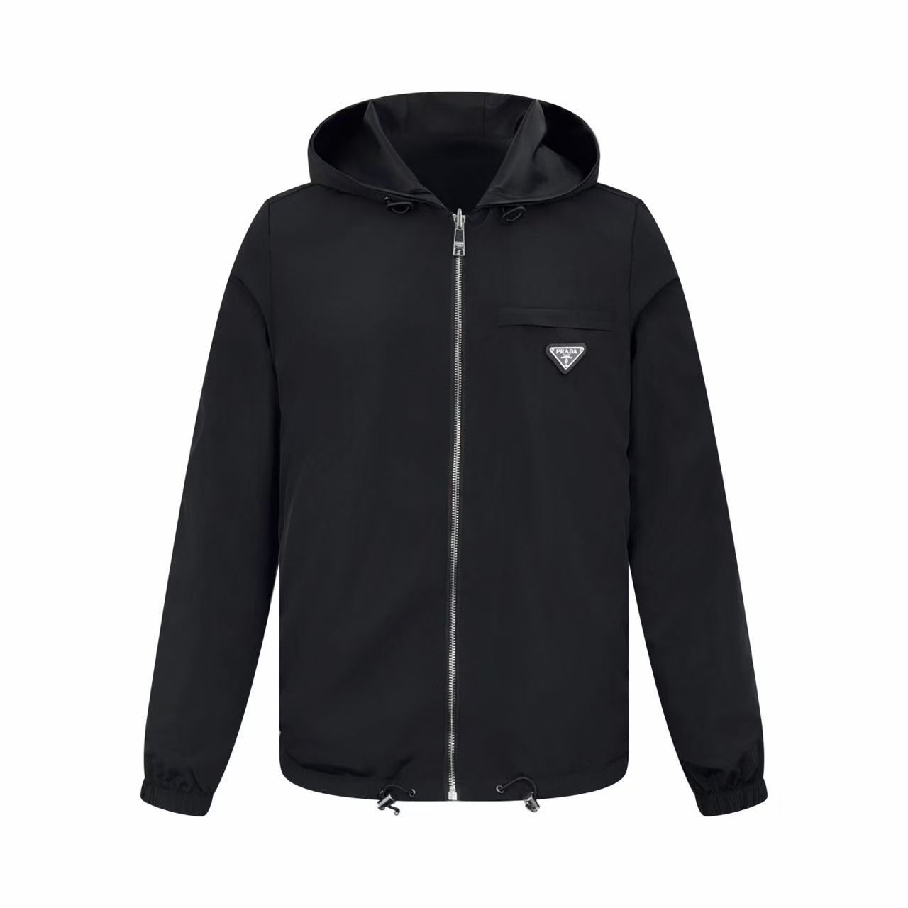 Prada Reversible Nappa Leather And Re-Nylon Jacket - DesignerGu