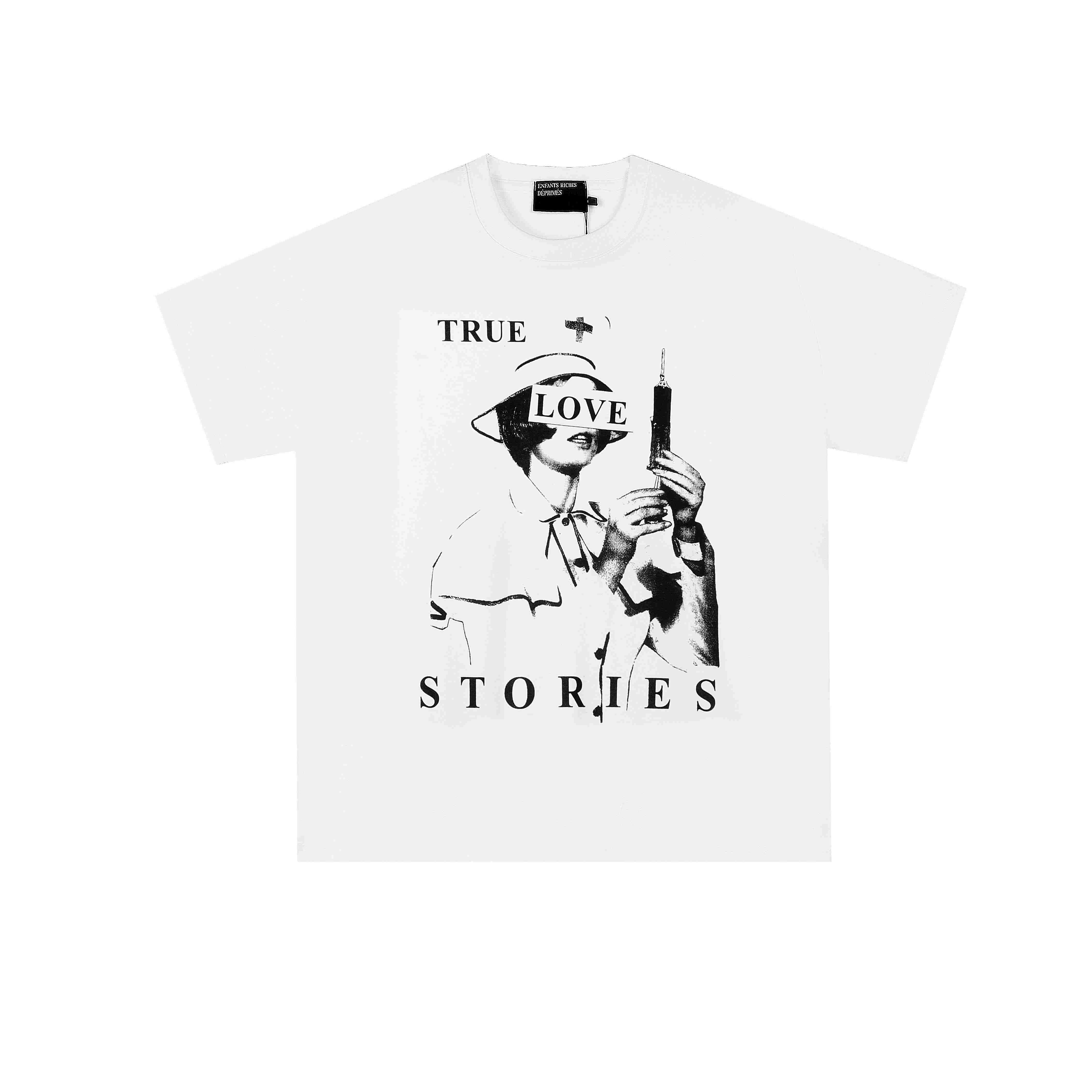 Enfants Riches Déprimés White True Love Stories T-Shirt - DesignerGu