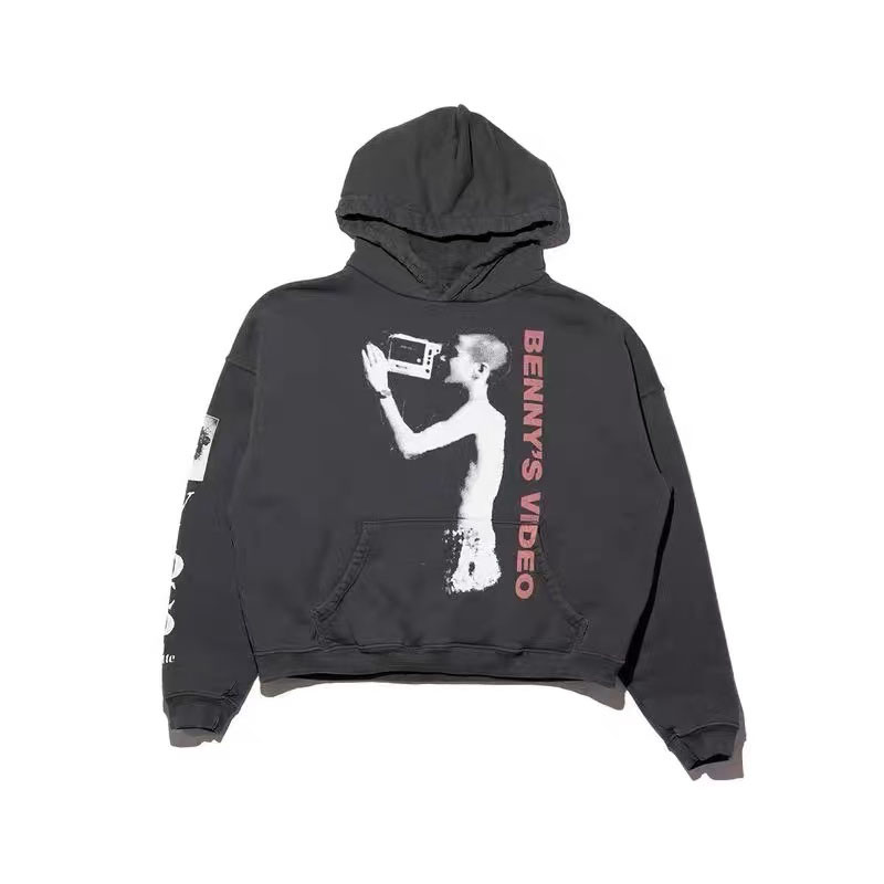 Enfants Riches Déprimés Benny's Video Printed Cotton-Jersey Hoodie - DesignerGu