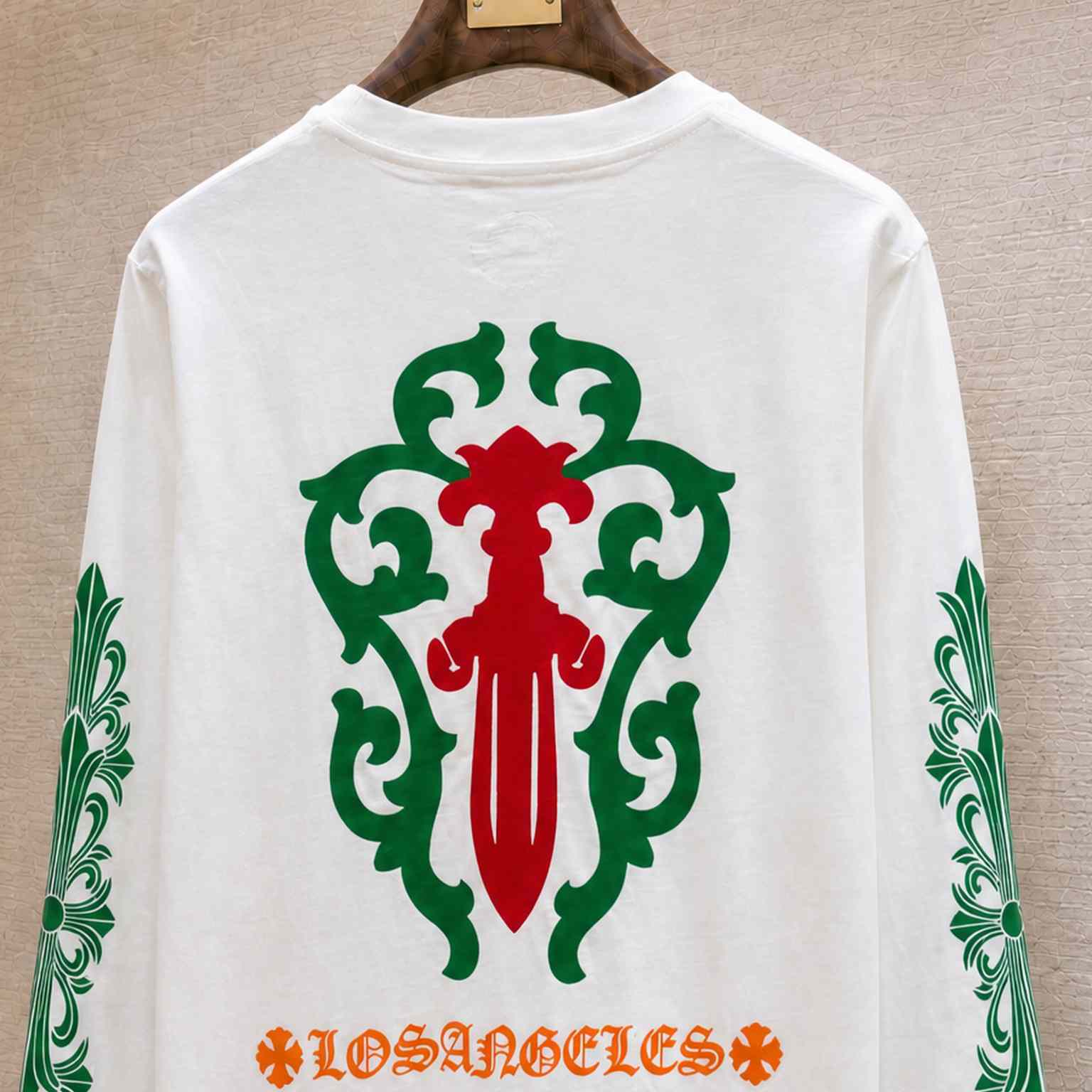 Chrome Hearts Los Angeles Exclusive Christmas Pocket Long-Sleeve 'White' - DesignerGu