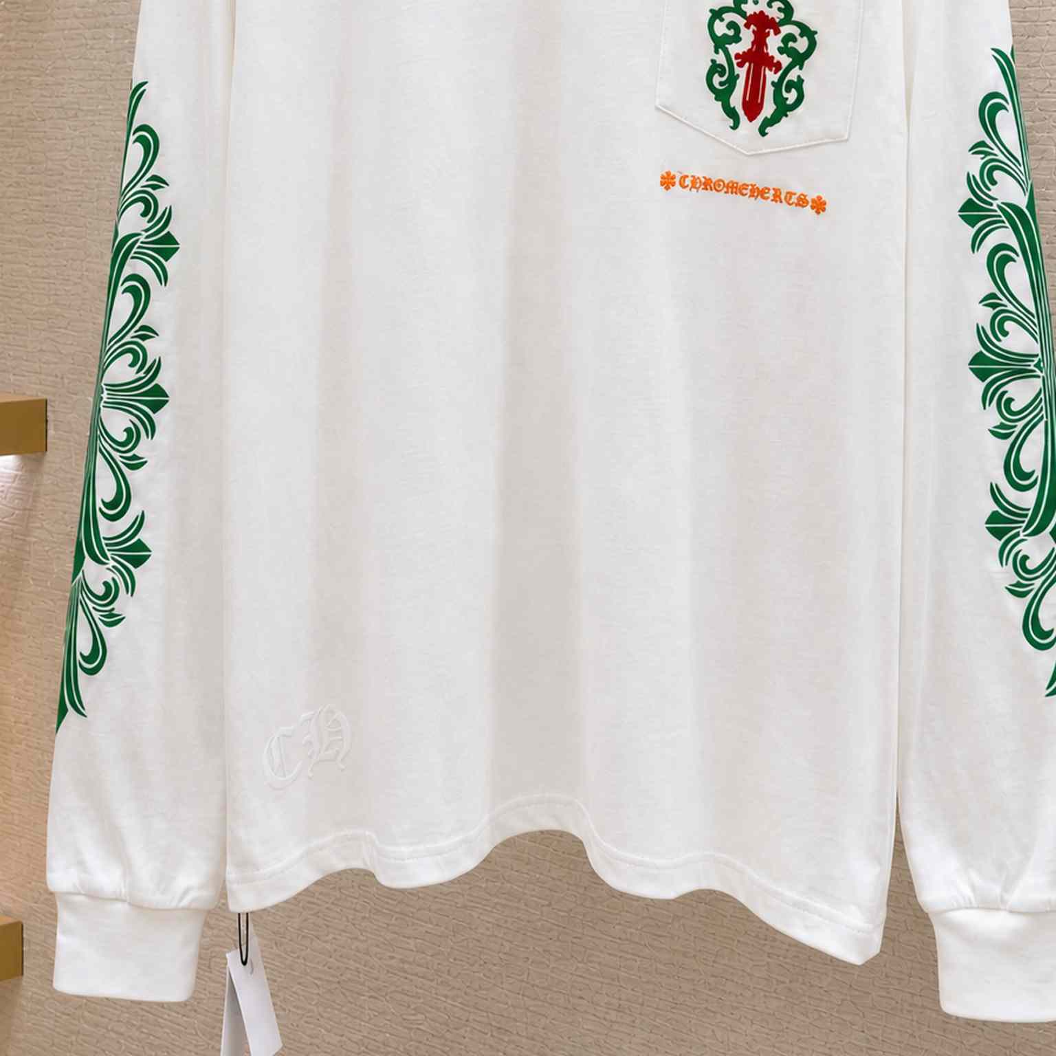 Chrome Hearts Los Angeles Exclusive Christmas Pocket Long-Sleeve 'White' - DesignerGu