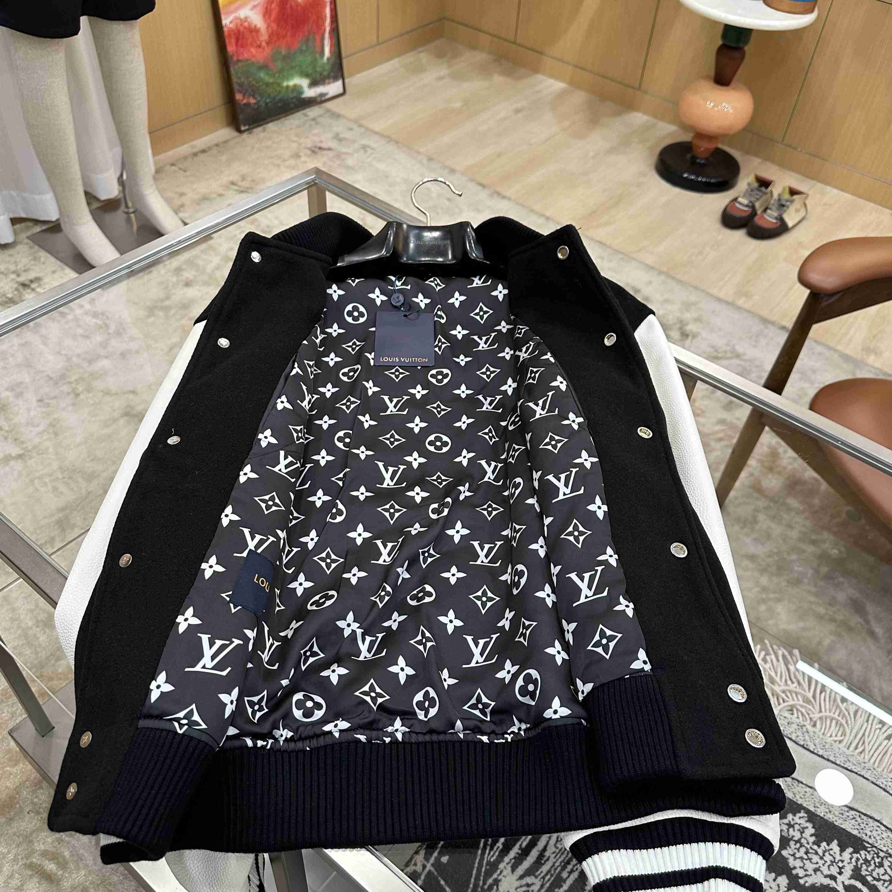 Louis Vuitton Leather Signature Varsity Jacket 1AIMWM - DesignerGu