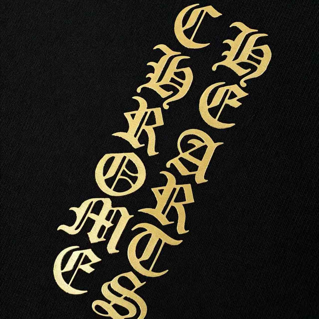 Chrome Hearts Gold Script Pullover Hoodie - DesignerGu