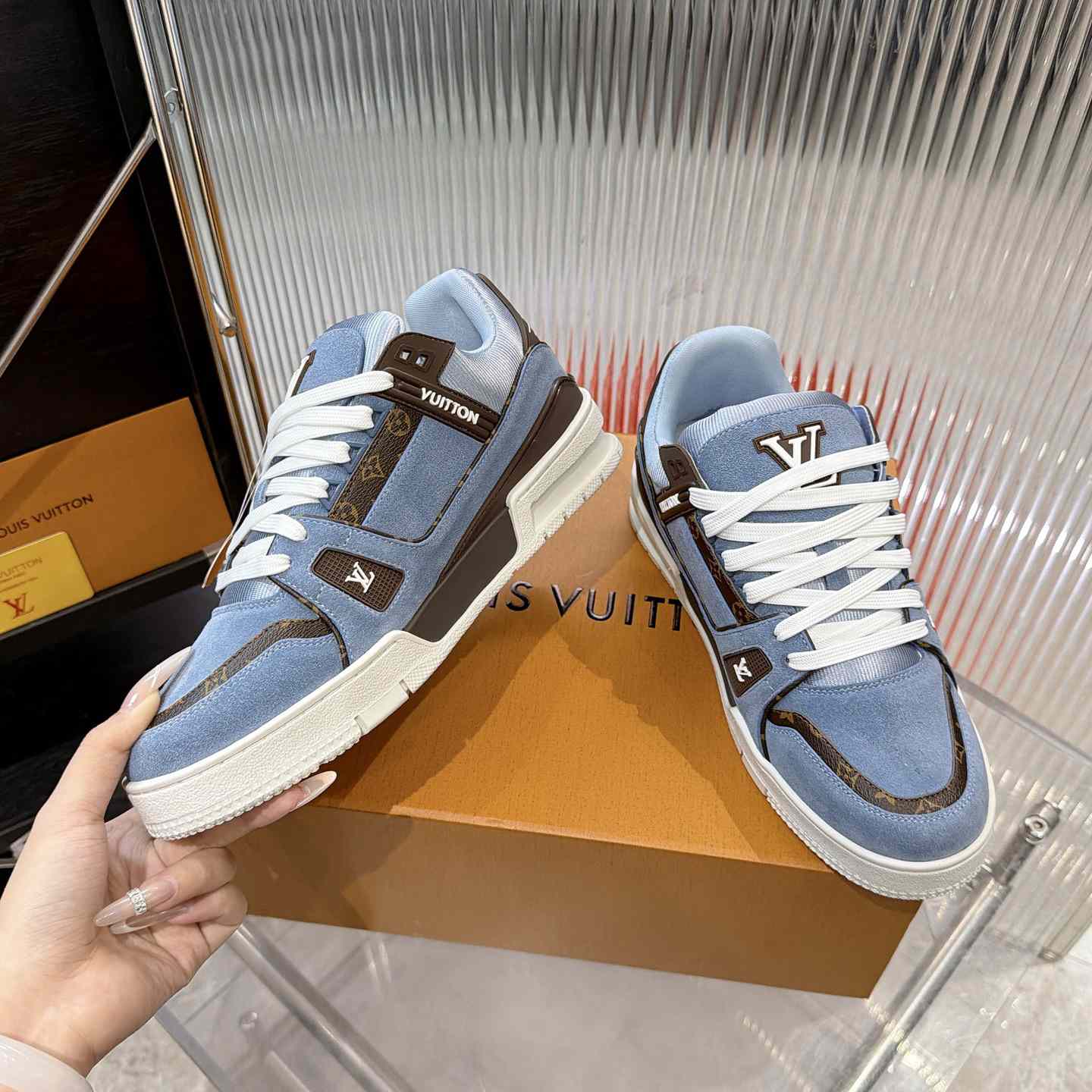 Louis Vuitton LV Trainer Sneaker 1AKB67（upon uk size） - DesignerGu