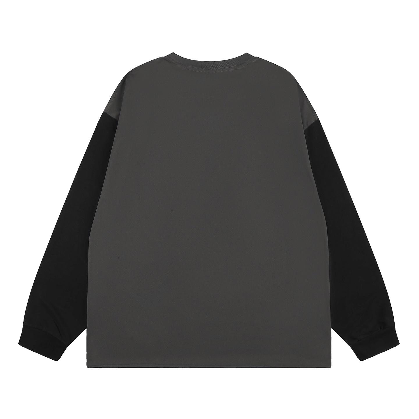 Enfants Riches Déprimés Grey And Black Printed Long Sleeve T-Shirt - DesignerGu