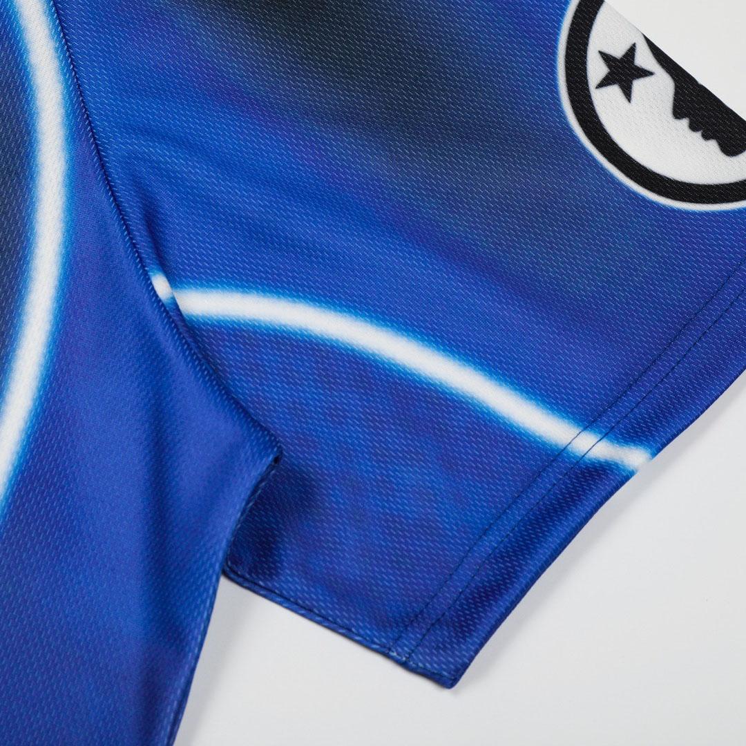 Hellstar 'Blue Stripes' Mesh Jersey - DesignerGu