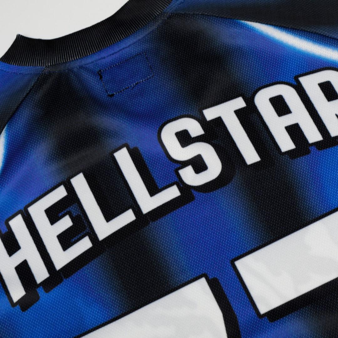 Hellstar 'Blue Stripes' Mesh Jersey - DesignerGu